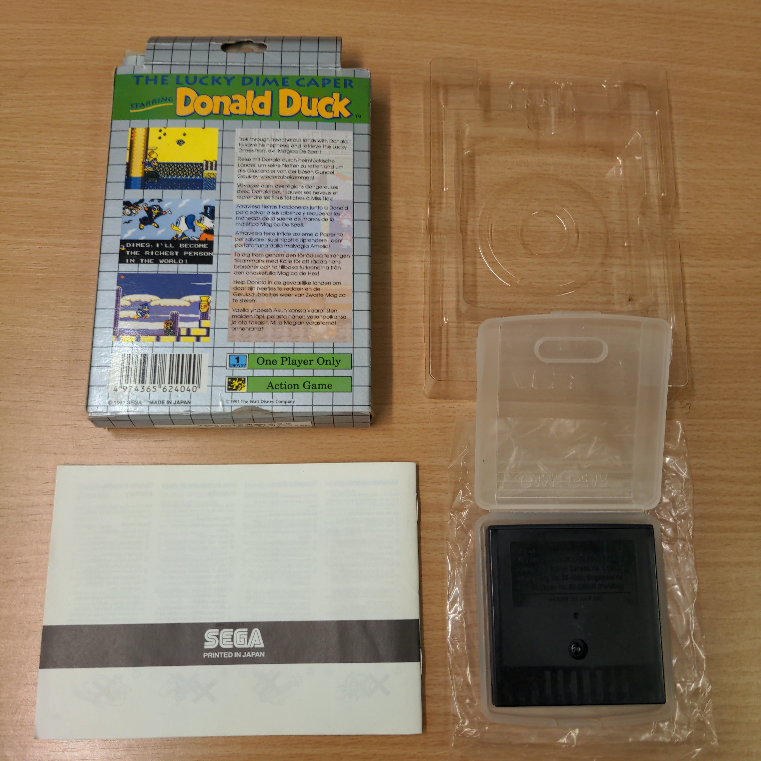 The Lucky Dime Caper starring Donald Duck (Disney's) Sega Game Gear game boxed