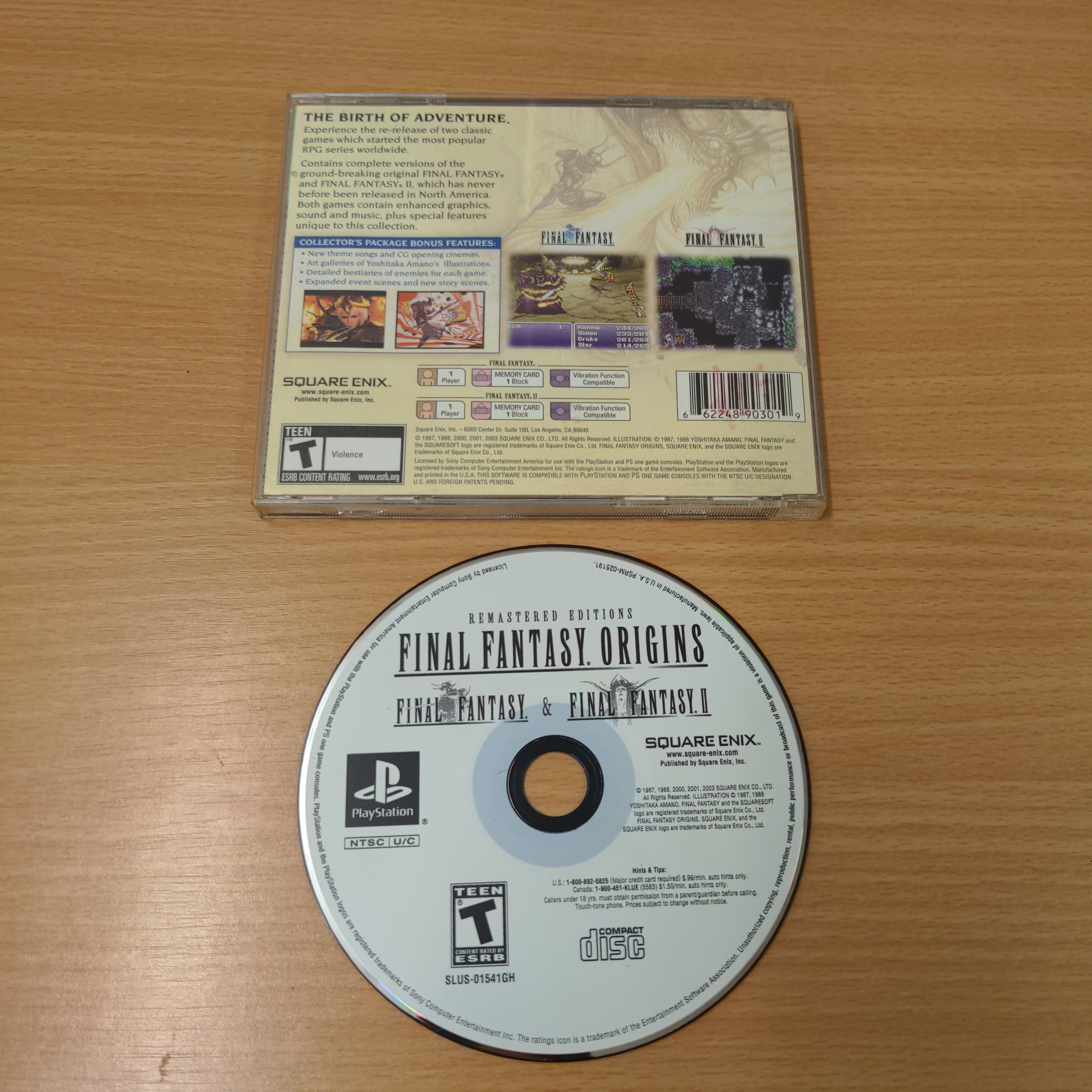 Final Fantasy Origins Remastered Editions NTSC Sony PS1