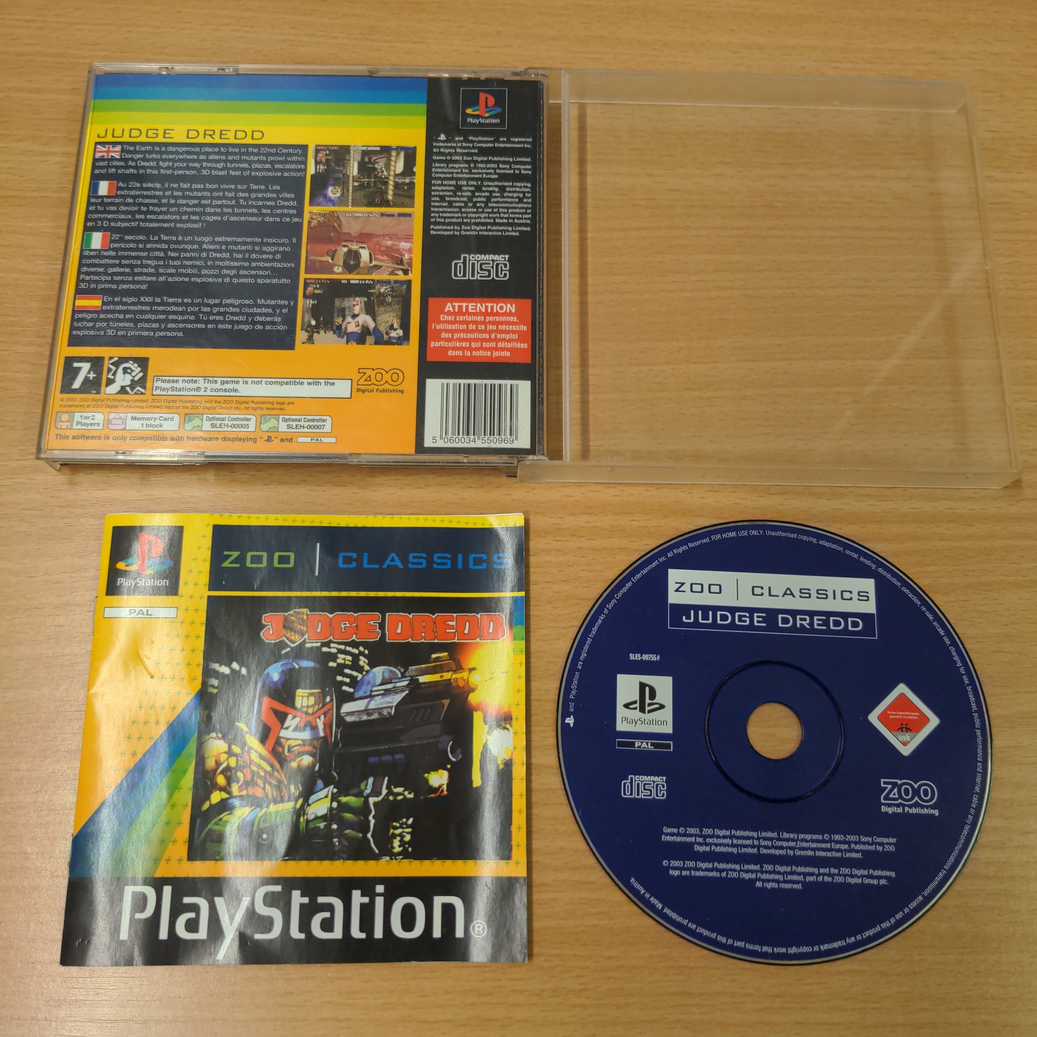 Dredd Ps1 Judge Dredd (Zoo Classics) Sony PS1 game – retro game store uk ...