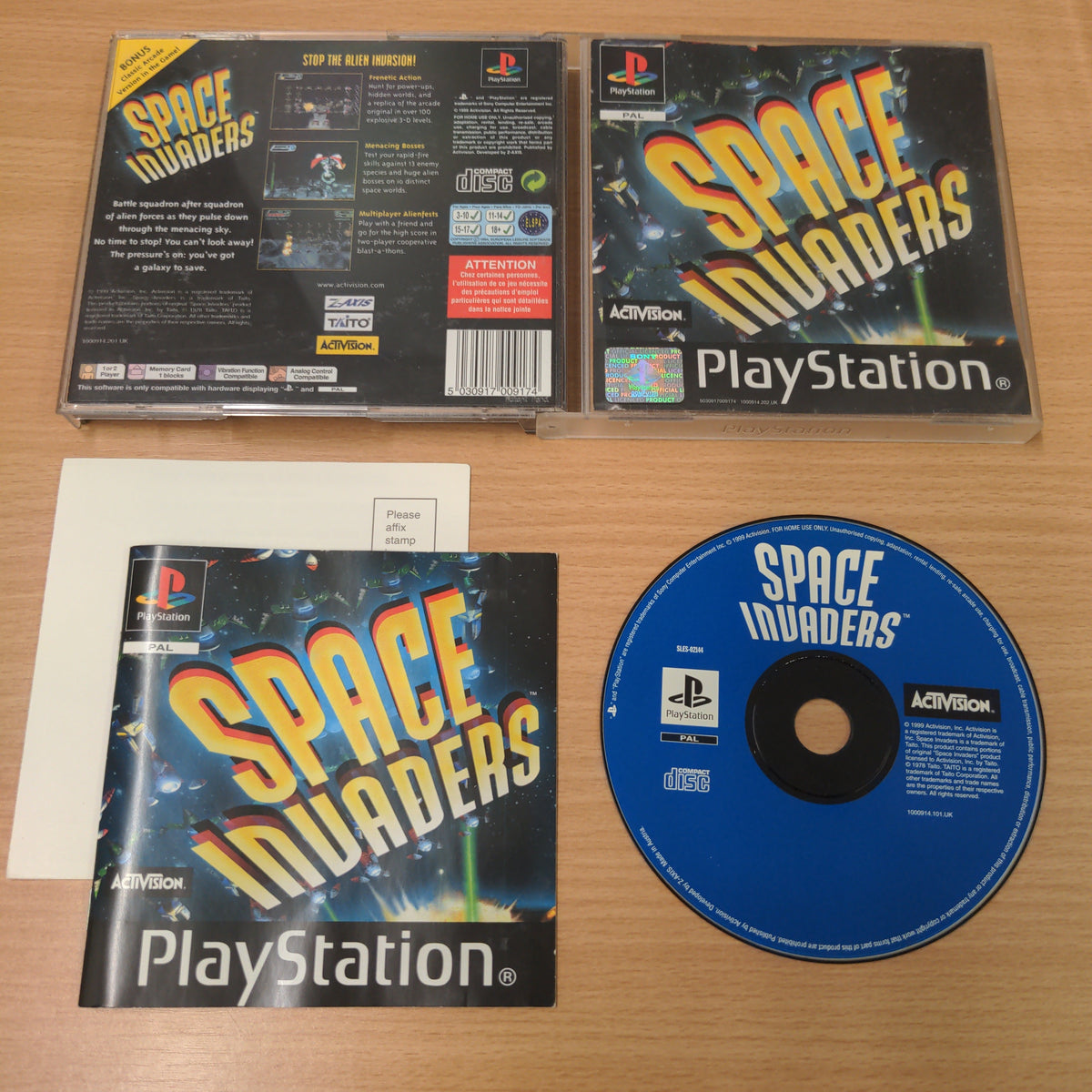 Space Invaders Sony PS1 game β retro game store uk - 8BitBeyond.com