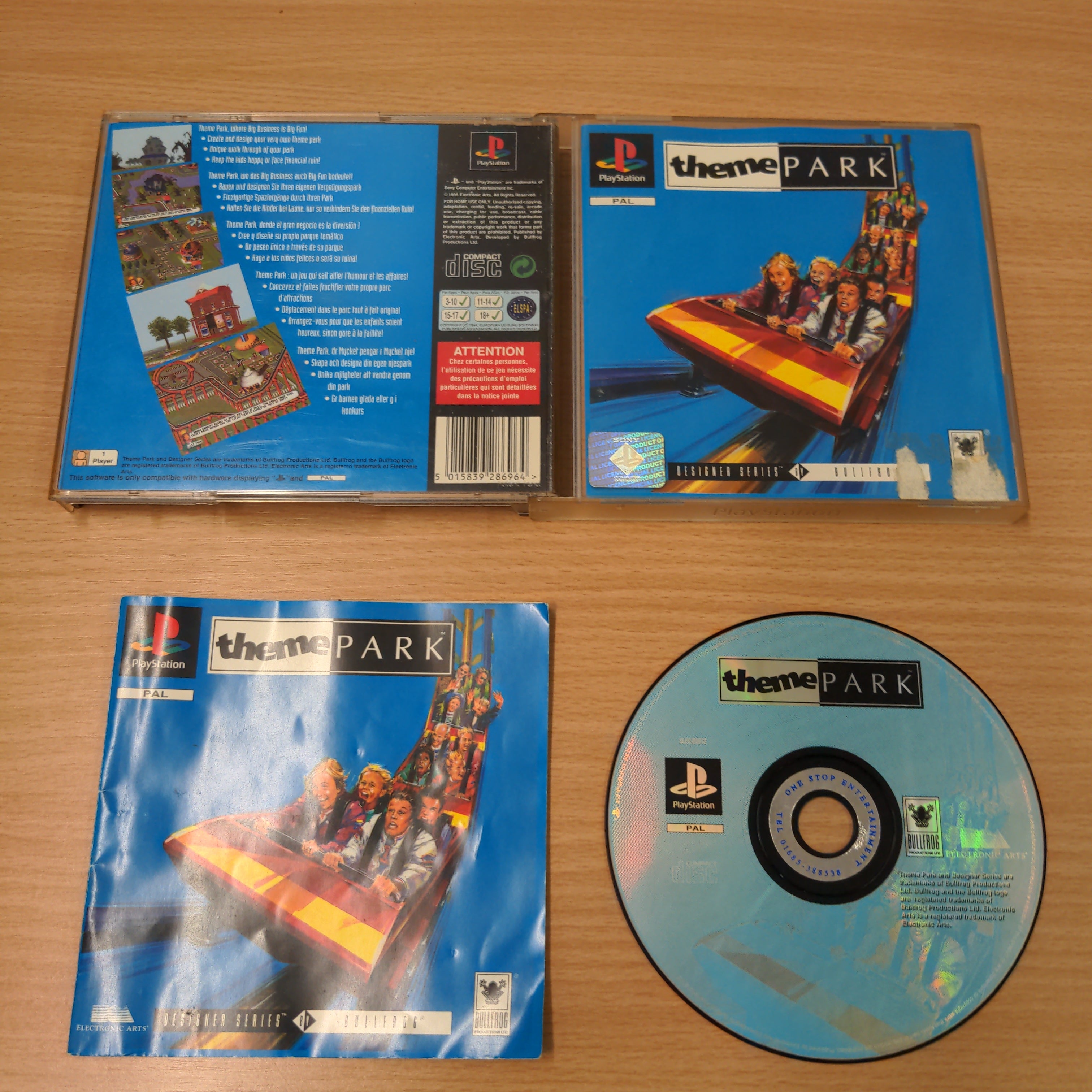 Theme Park Sony PS1 game