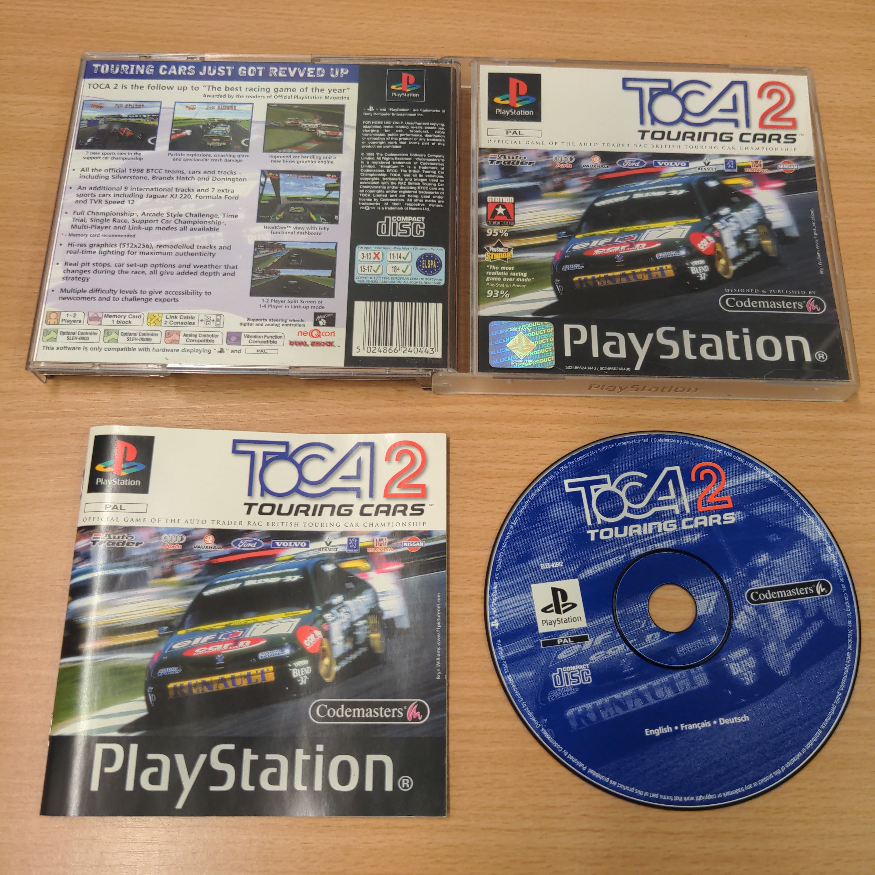 TOCA 2 Touring Cars Sony PS1 game