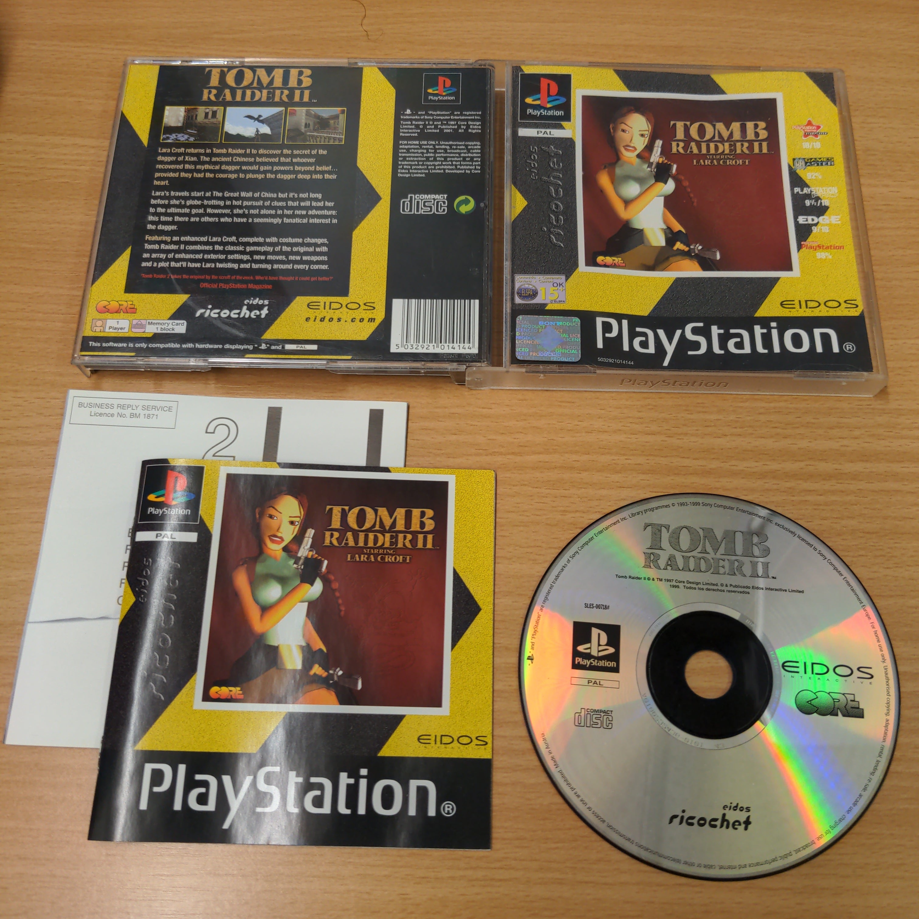 Tomb Raider II (Eidos Ricochet) Sony PS1 game