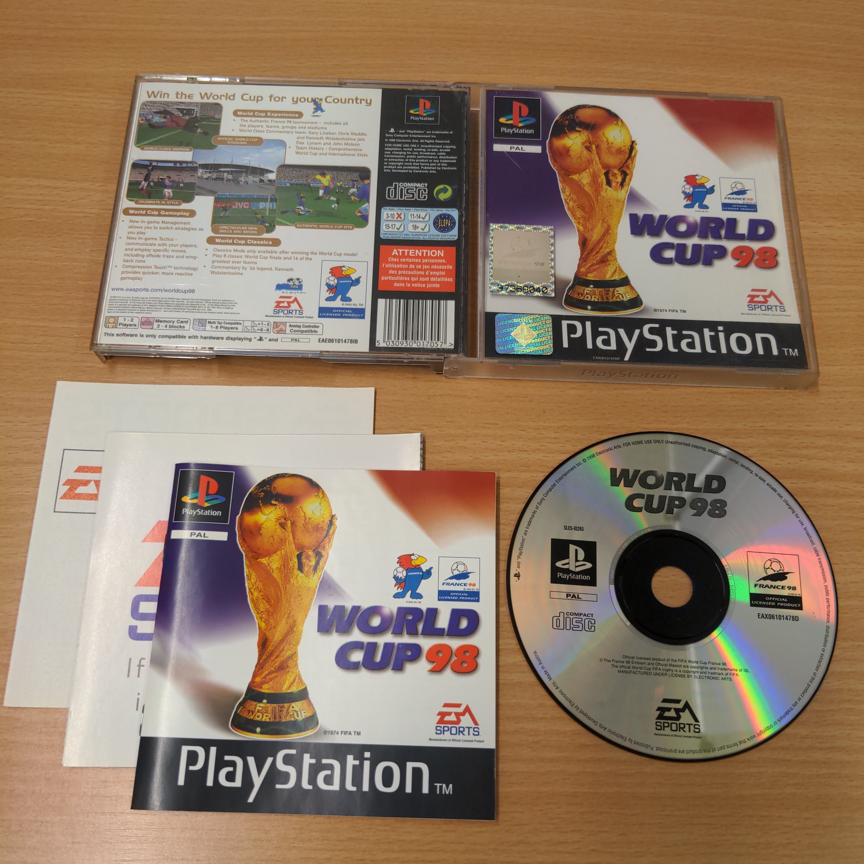 World Cup 98 Sony PS1 game