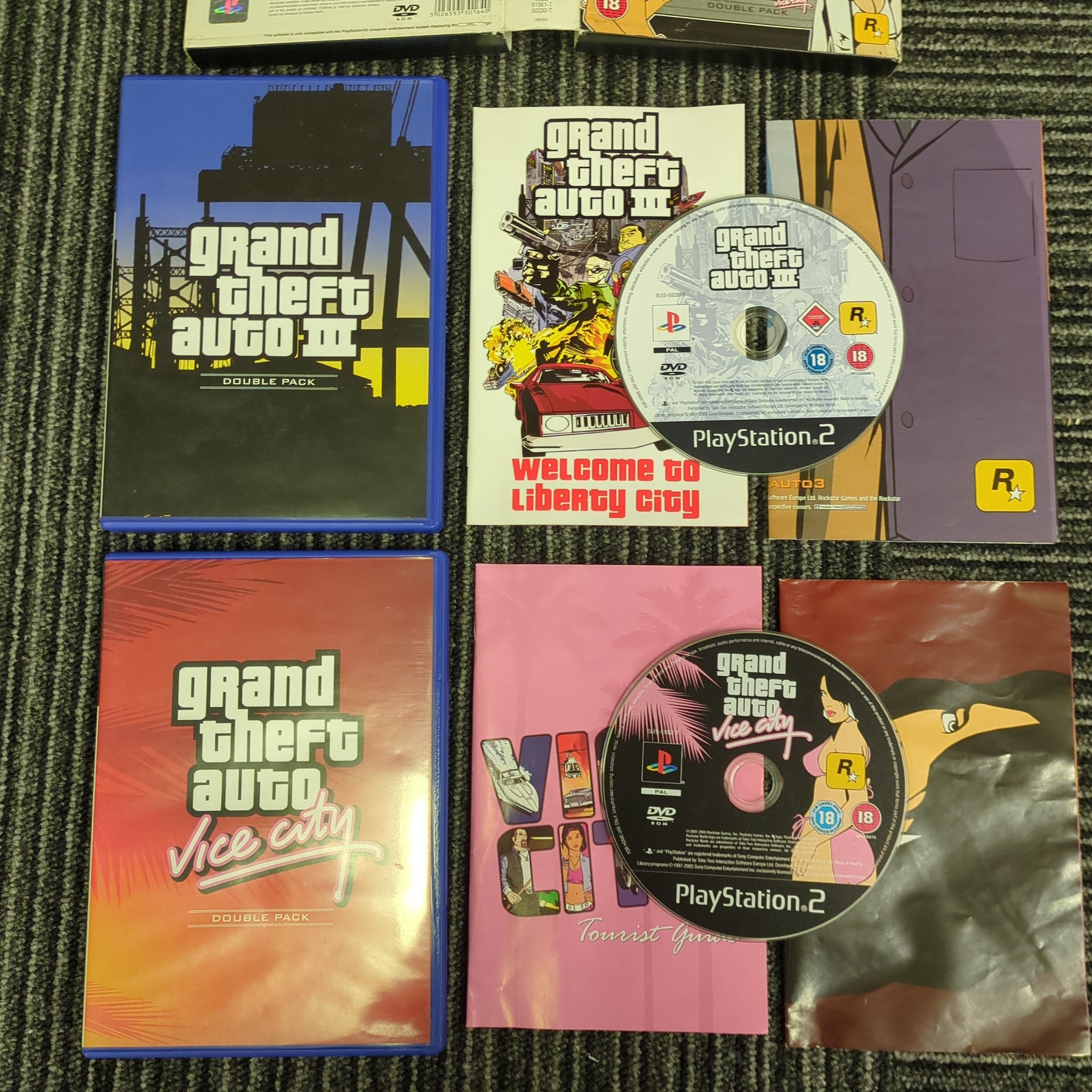 GRAND THEFT AUTO III / Vice City Double Pack (Sony PlayStation 2) GTA GRAND THEFT AUTO III / Vice City Double Pack (Sony PlayStation 2) GTA