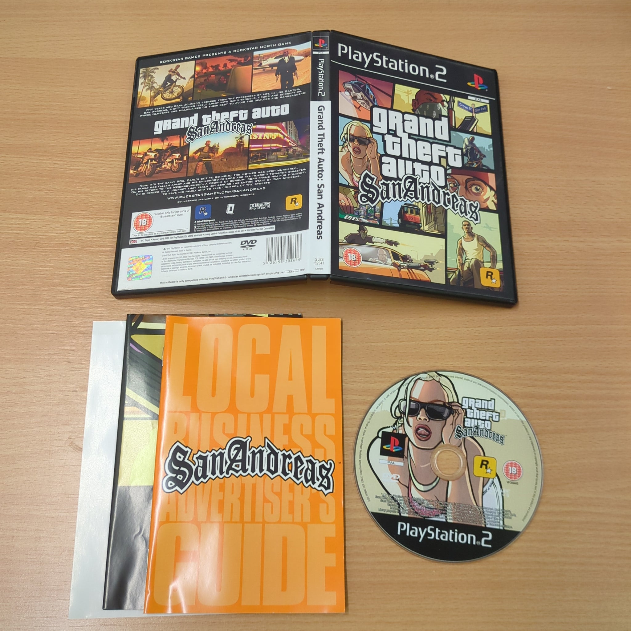 Grand Theft Auto: San Andreas Sony PS2 game – retro game store uk