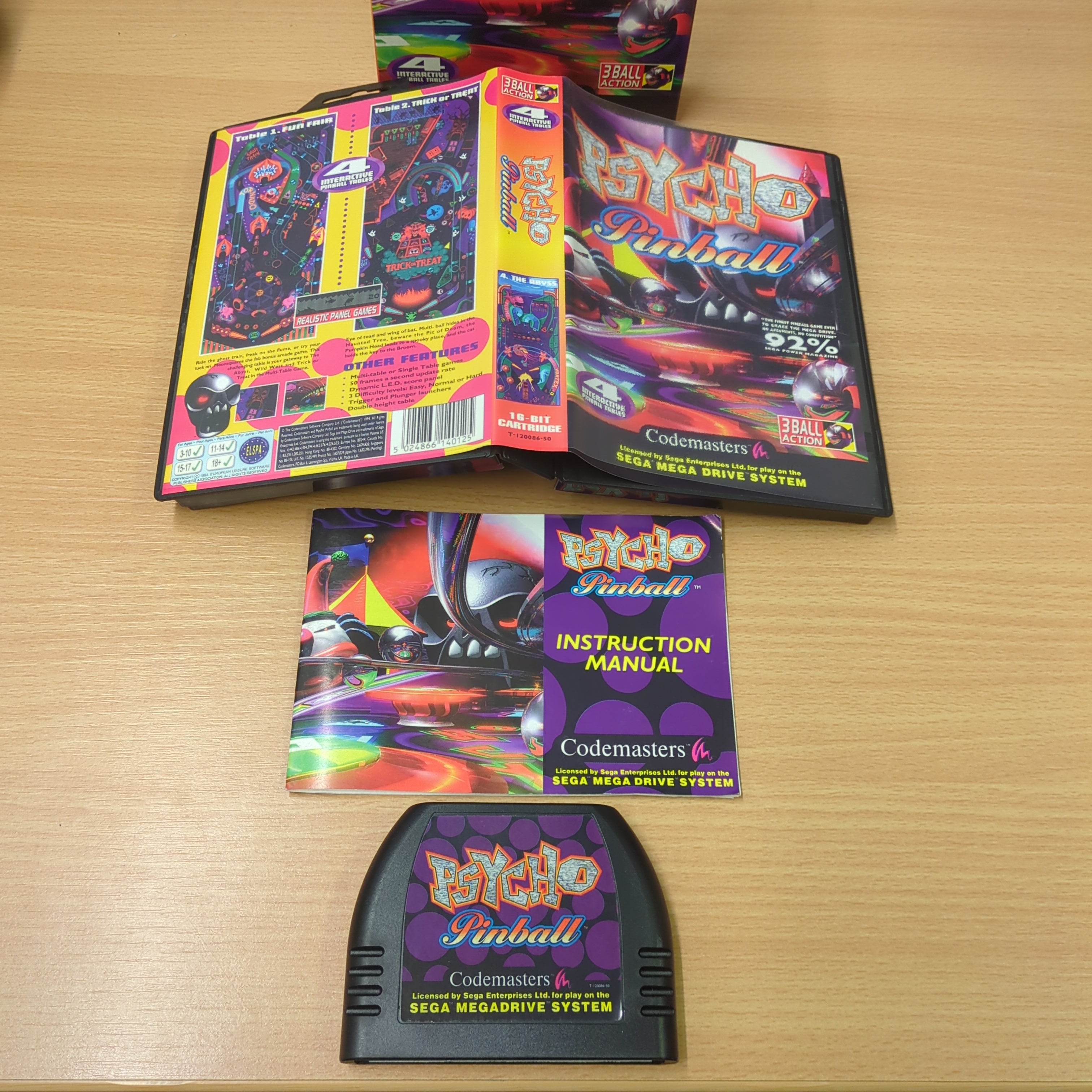 Psycho Pinball Sega Mega Drive game