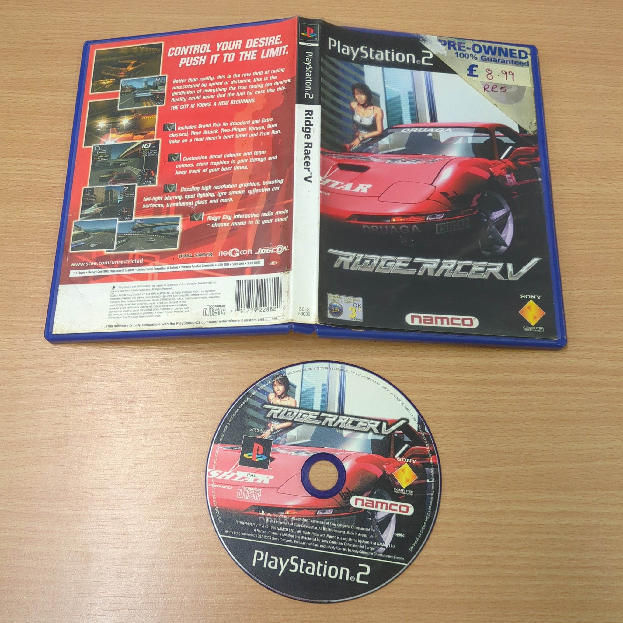 Ridge Racer Ps2 Controller Ridge Racer V Sony PS2 game – retro game store uk - 8BitBeyond.com