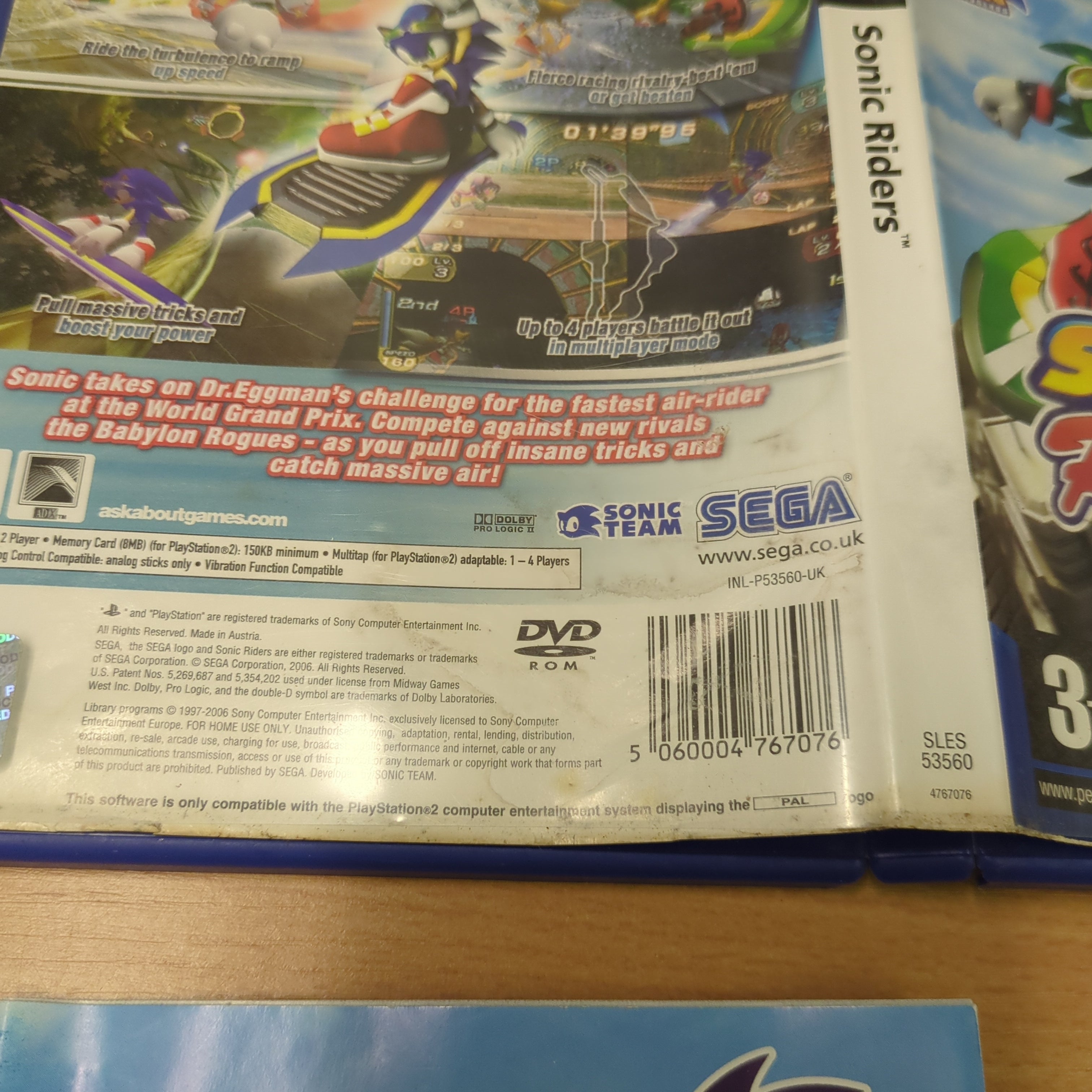 Sonic Riders Sony PS2 game