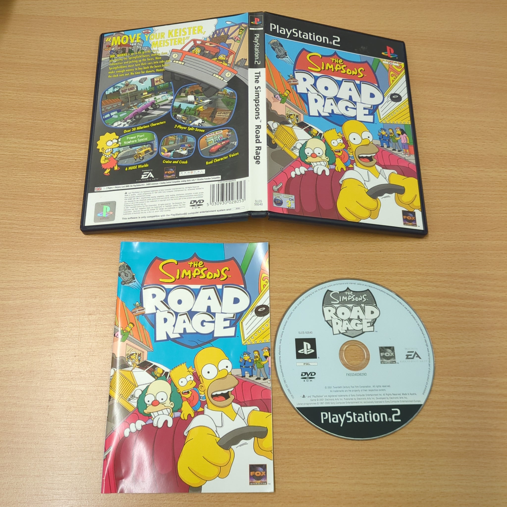 Simpsons Ps2 The Simpsons Road Rage Sony PS2 game – retro game store uk - 8BitBeyond.com
