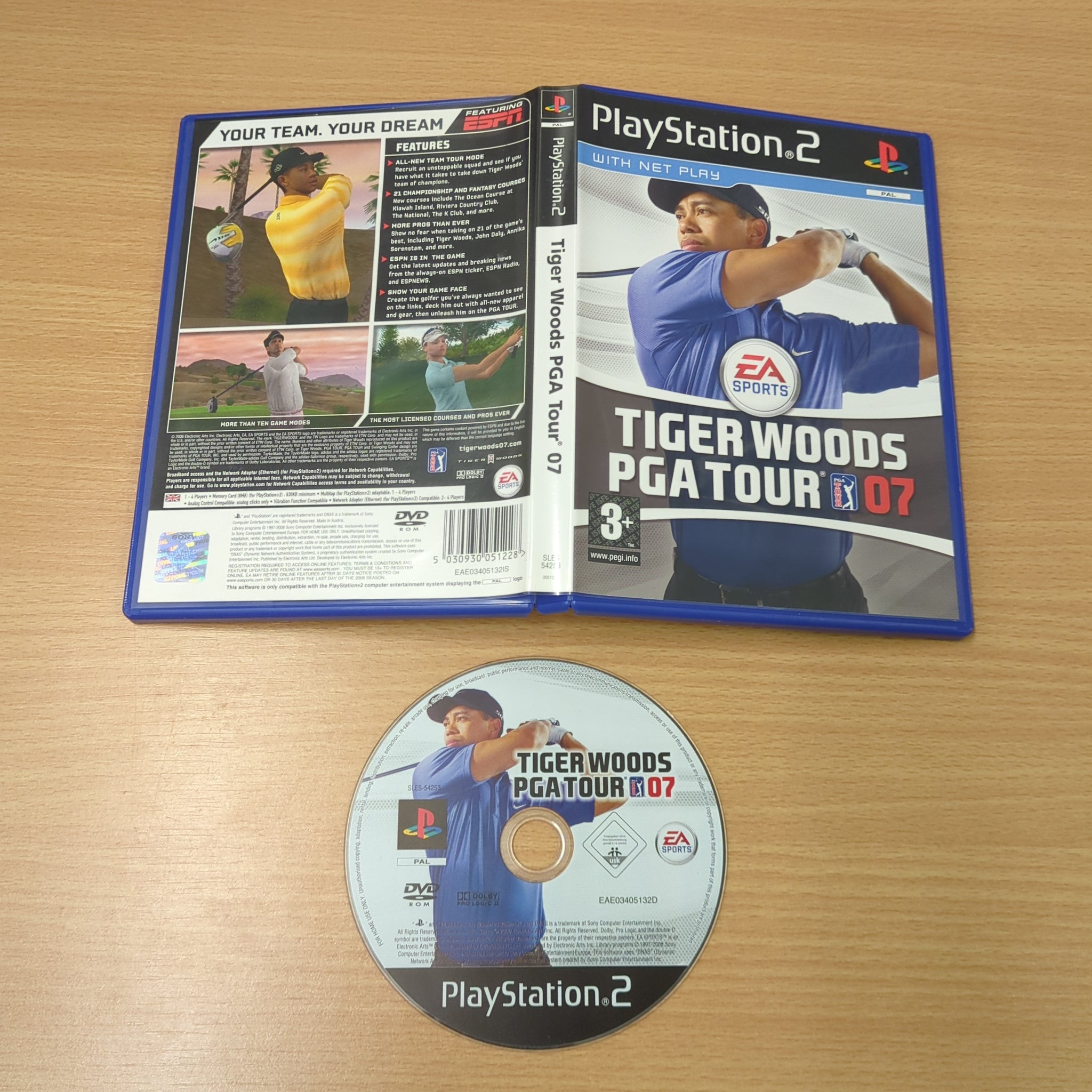 Tiger Woods PGA Tour 07 Sony PS2 game