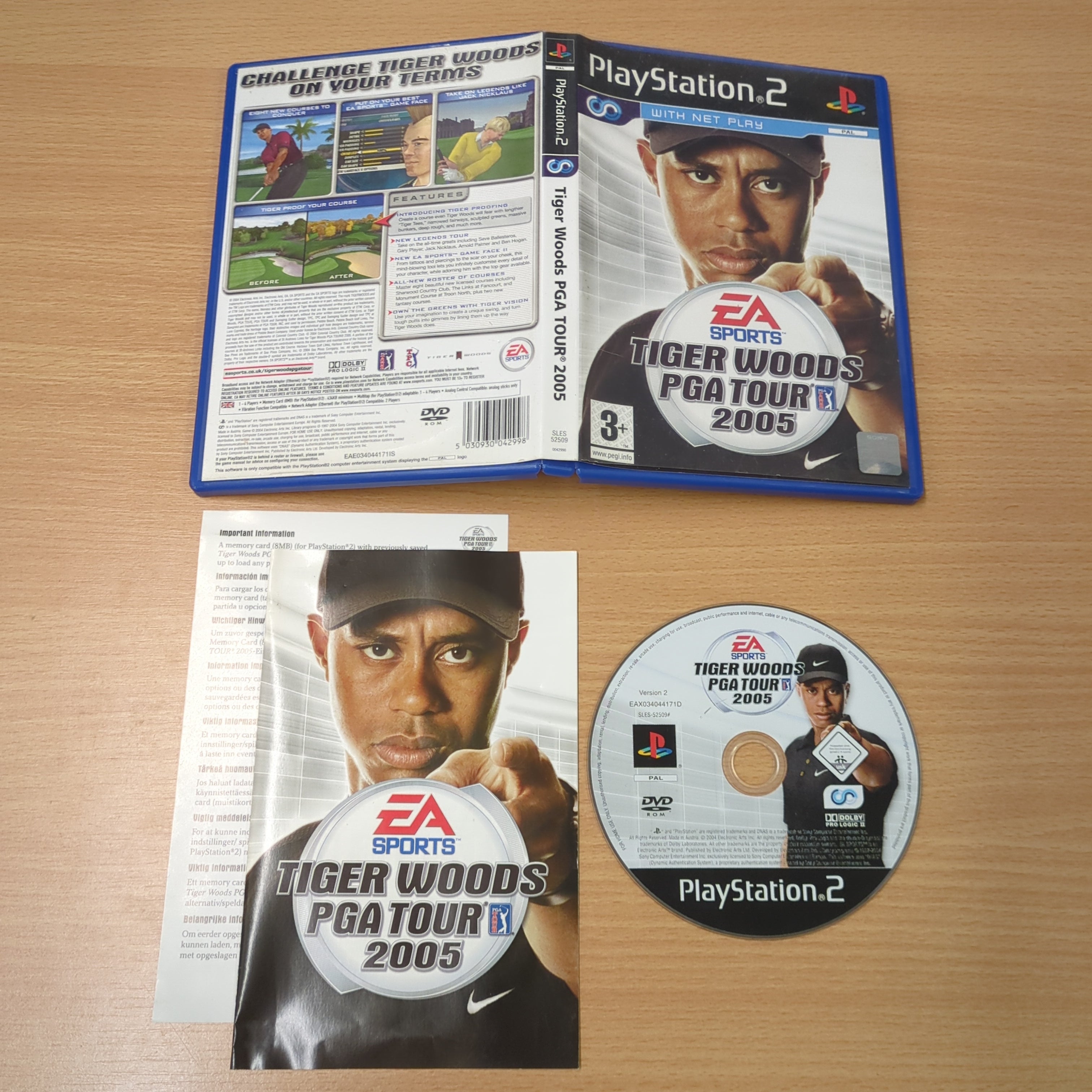 Tiger Woods PGA Tour 2005 Sony PS2 game