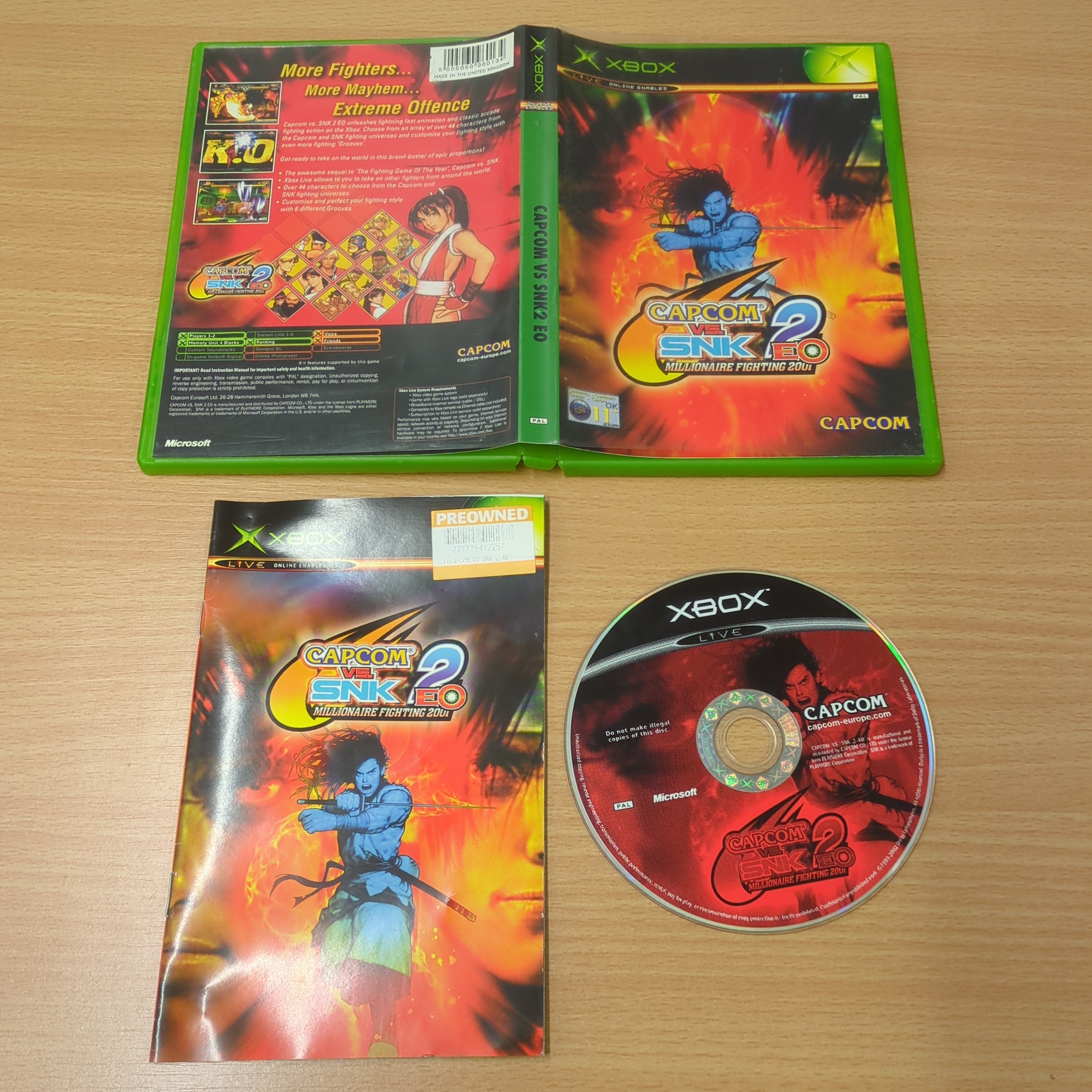 Capcom vs SNK2 EO original Xbox game