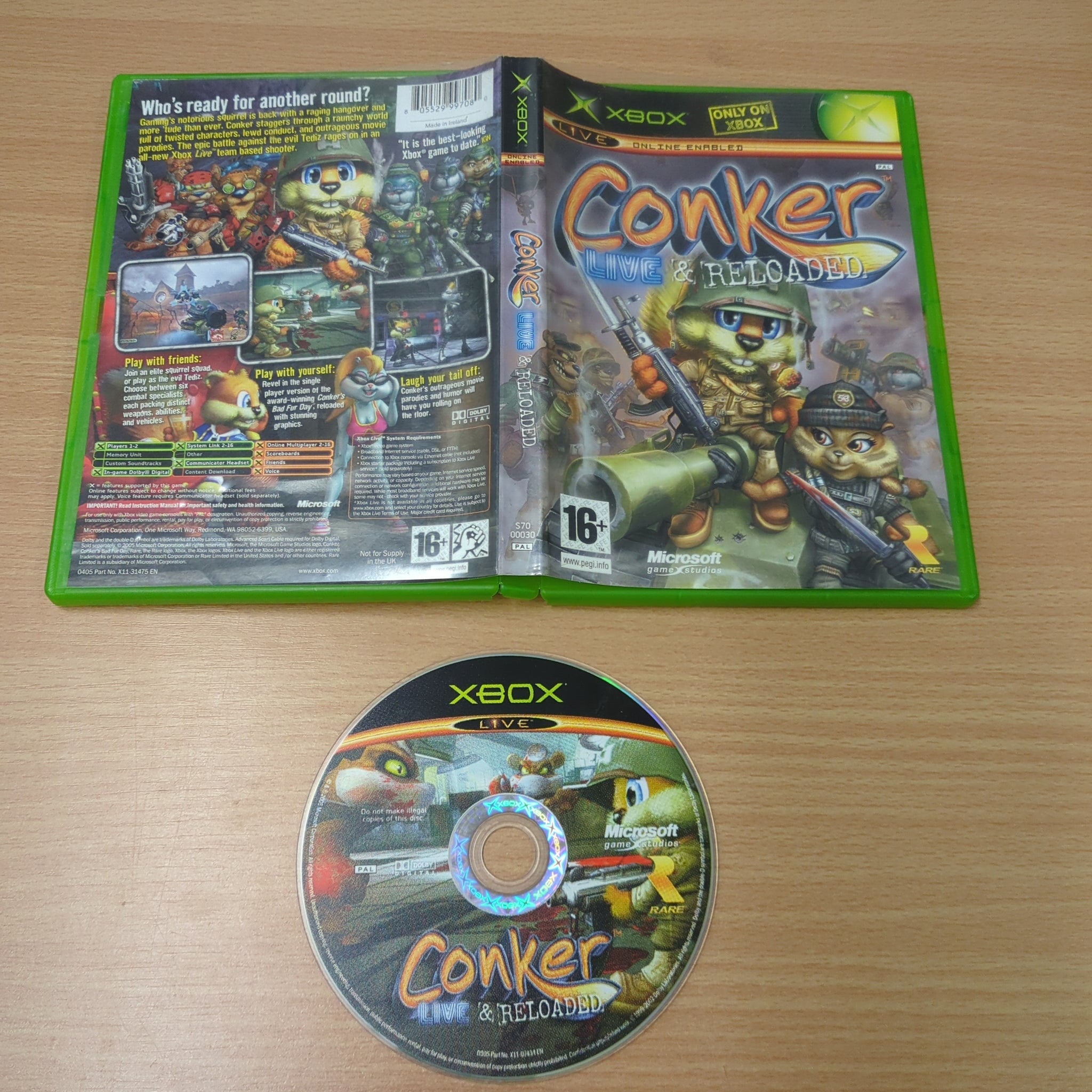 Conker: Live & Reloaded original Xbox game