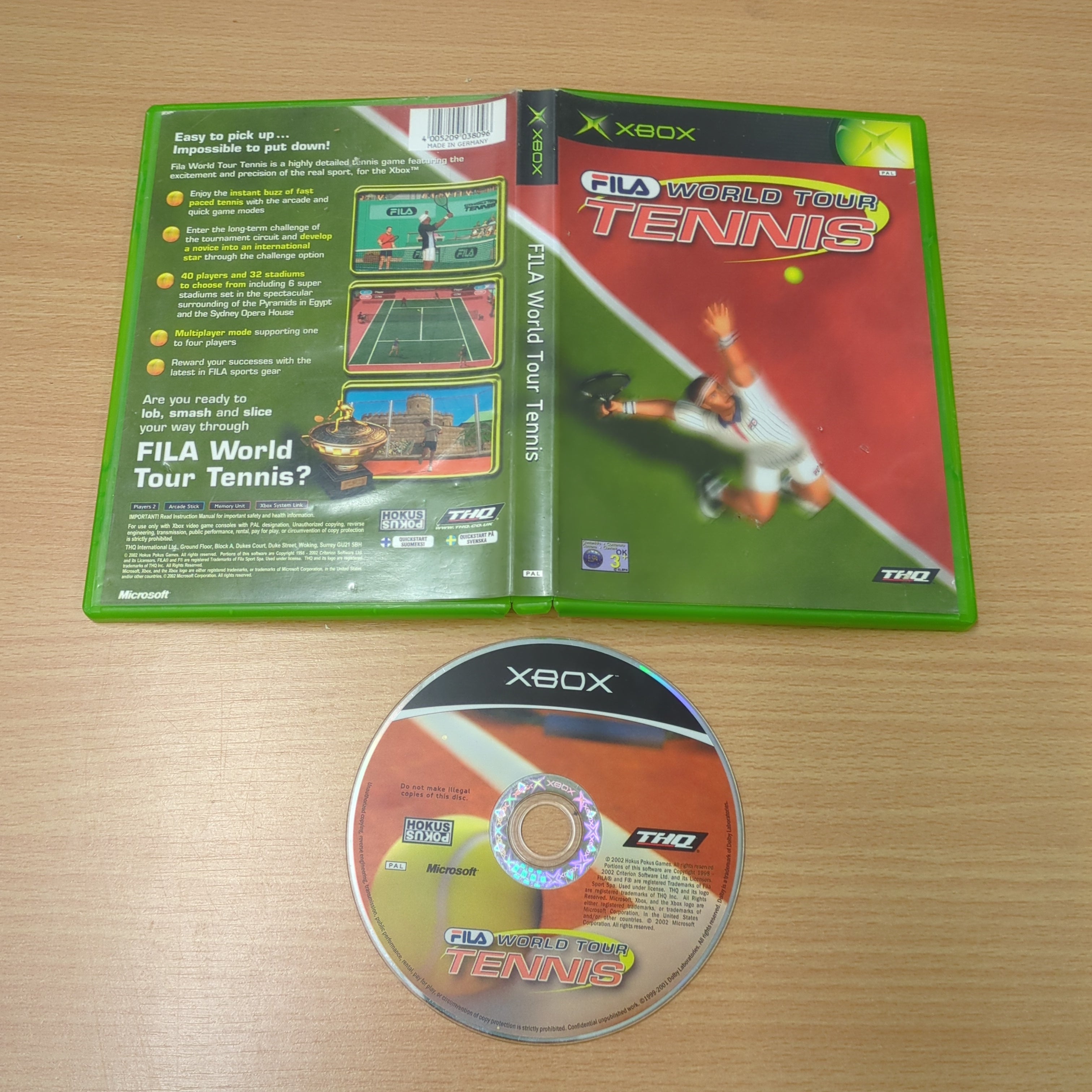 FILA World Tour Tennis original Xbox game