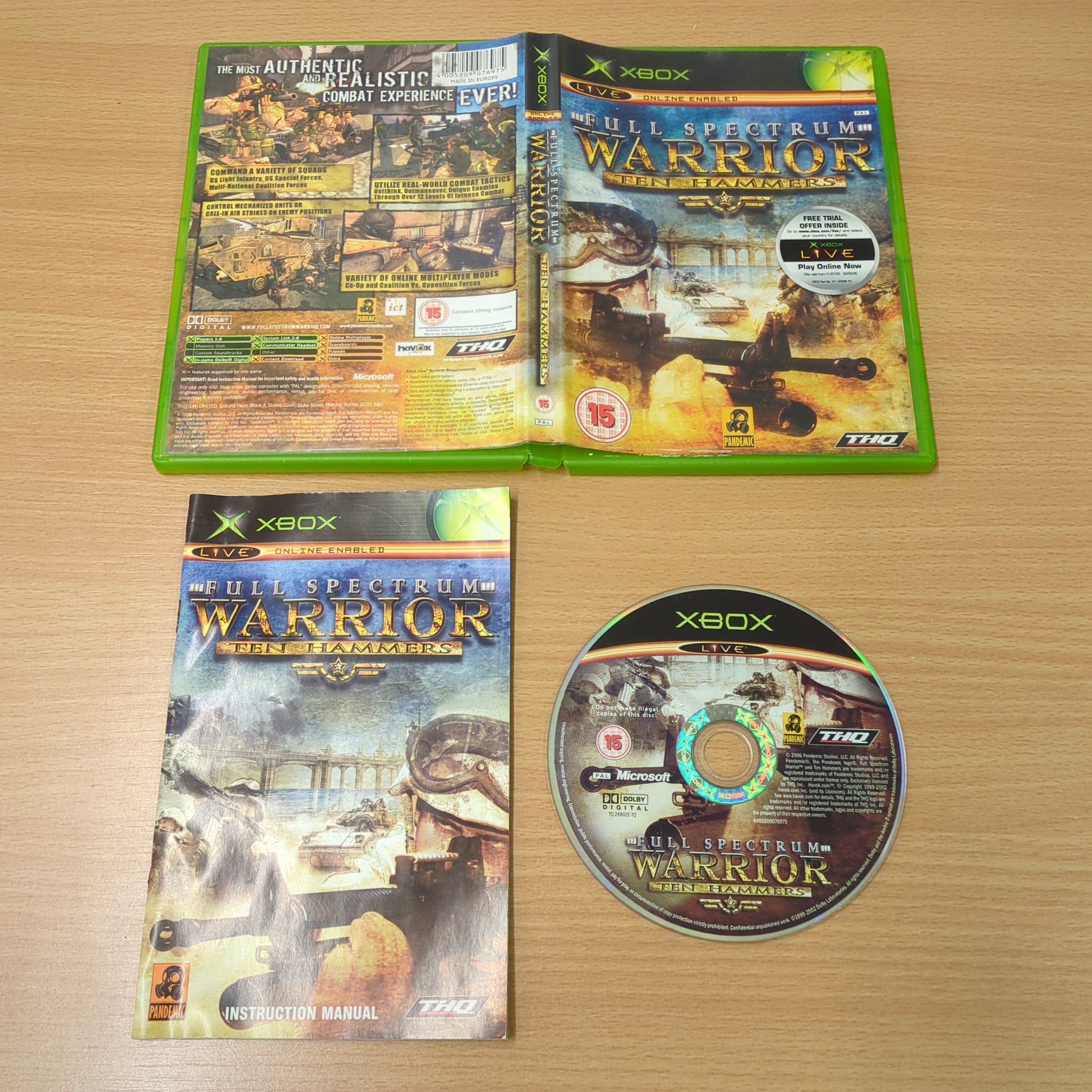 Full Spectrum Warrior: Ten Hammers original Xbox game