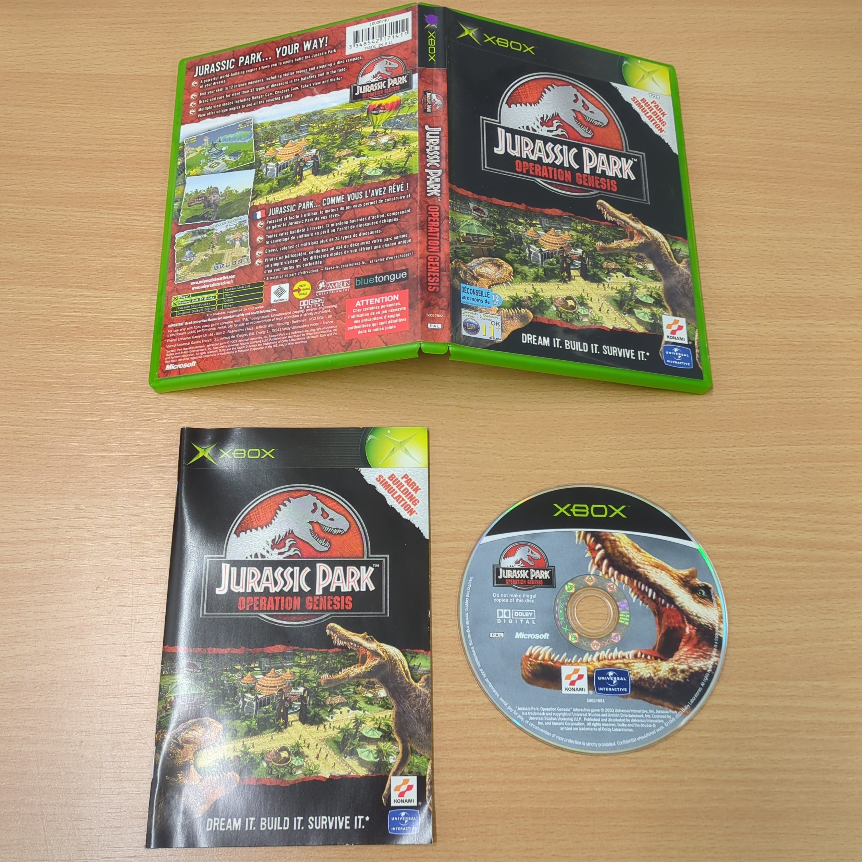 Jurassic Park: Operation Genesis original xbox game