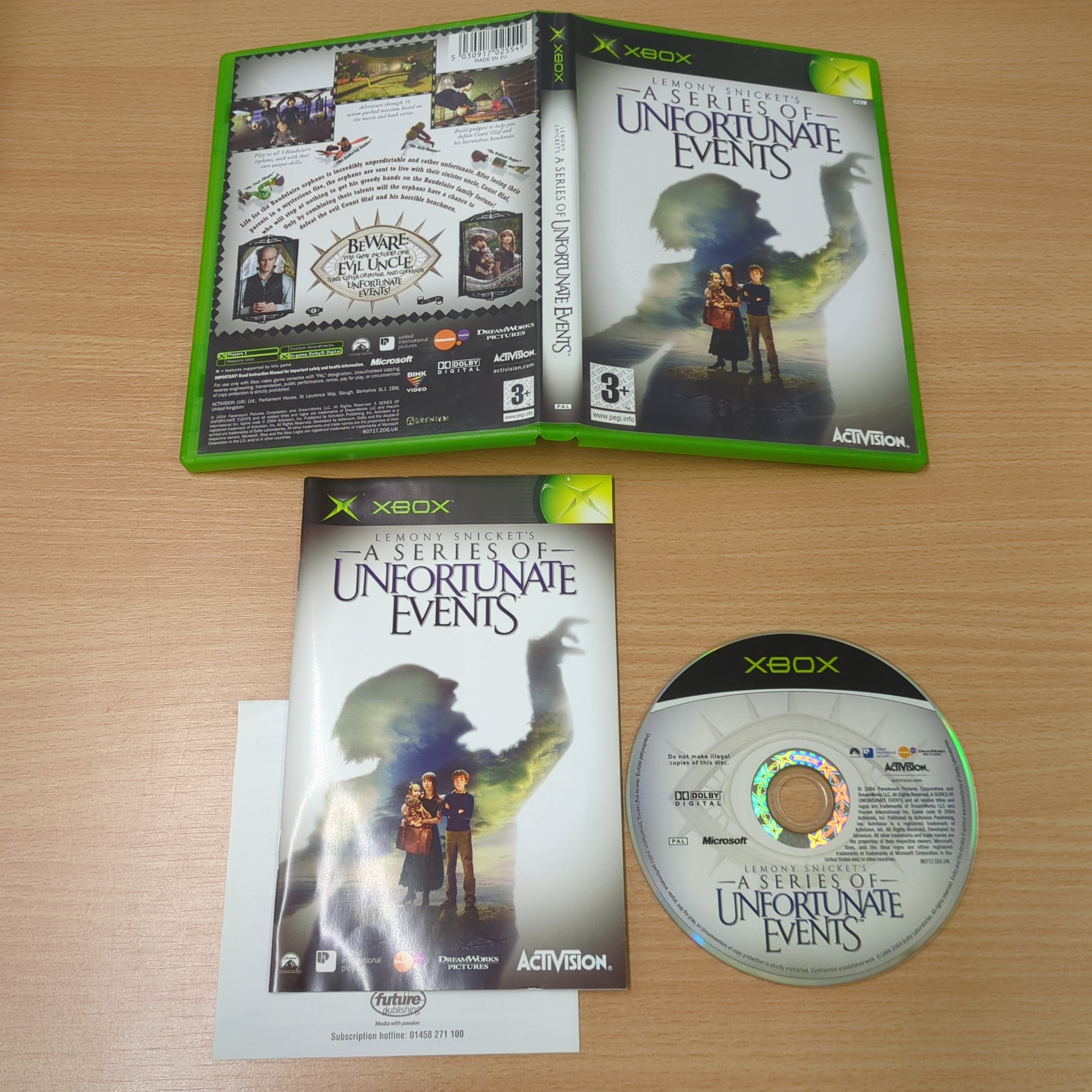 Lemony Snicket's A Series of Unfortunate Events original Xbox game