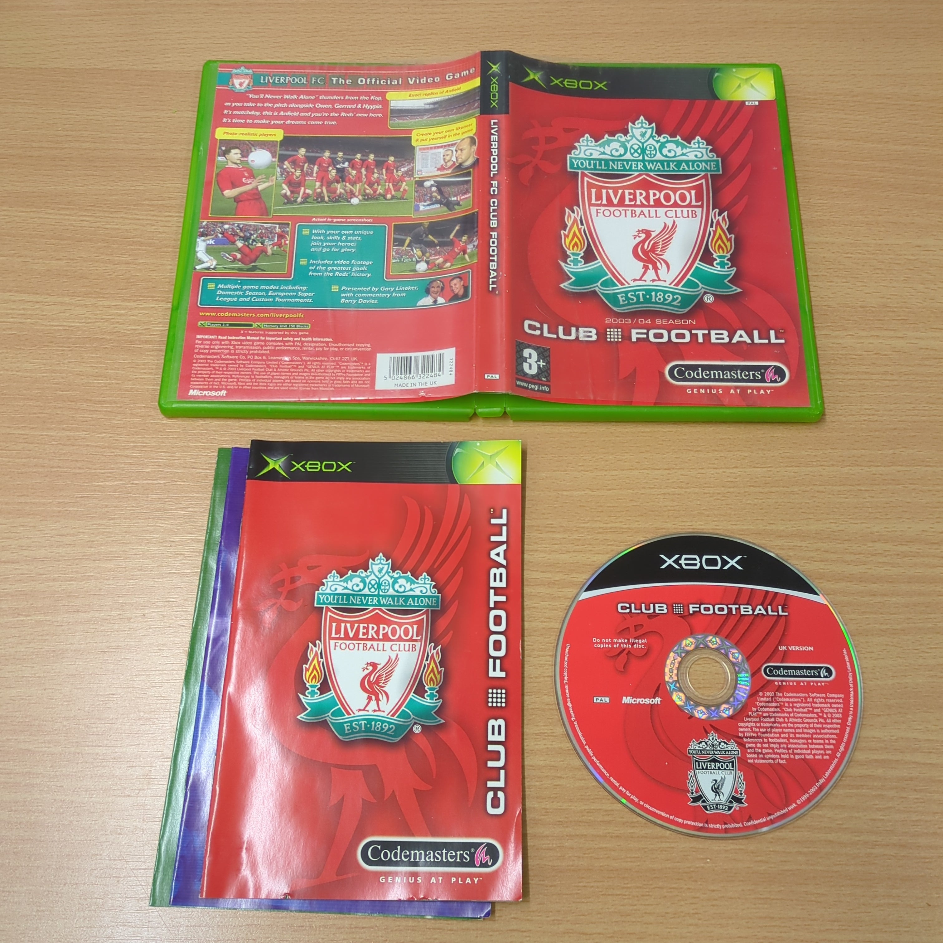 Liverpool FC Club Football original Xbox game