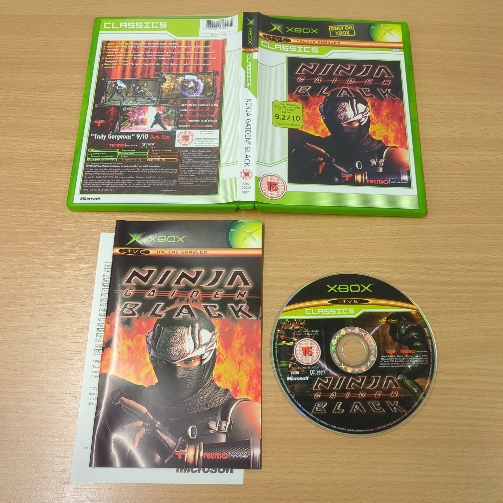 Ninja Gaiden Black (Classics) original Xbox game