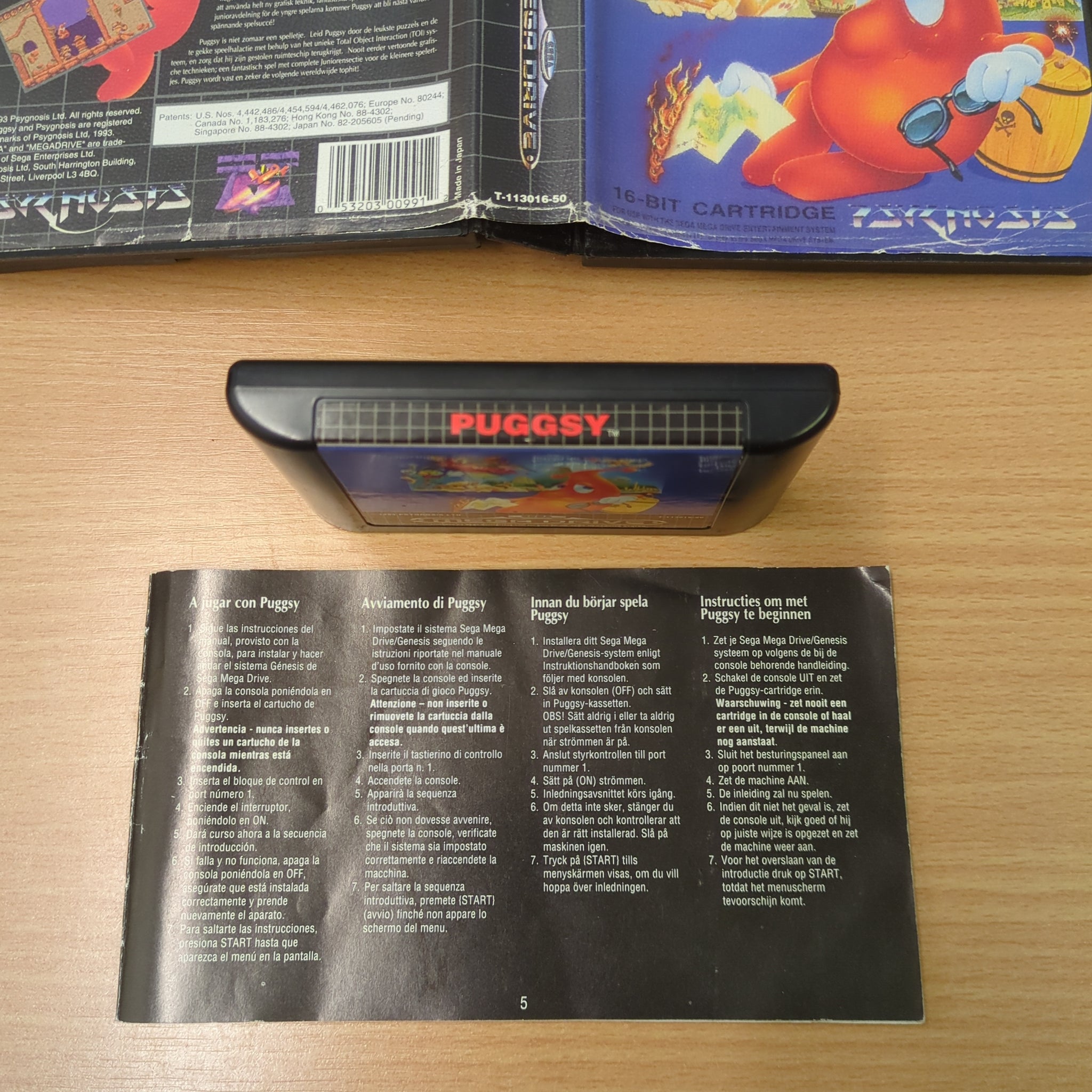 Puggsy Sega Mega Drive game complete