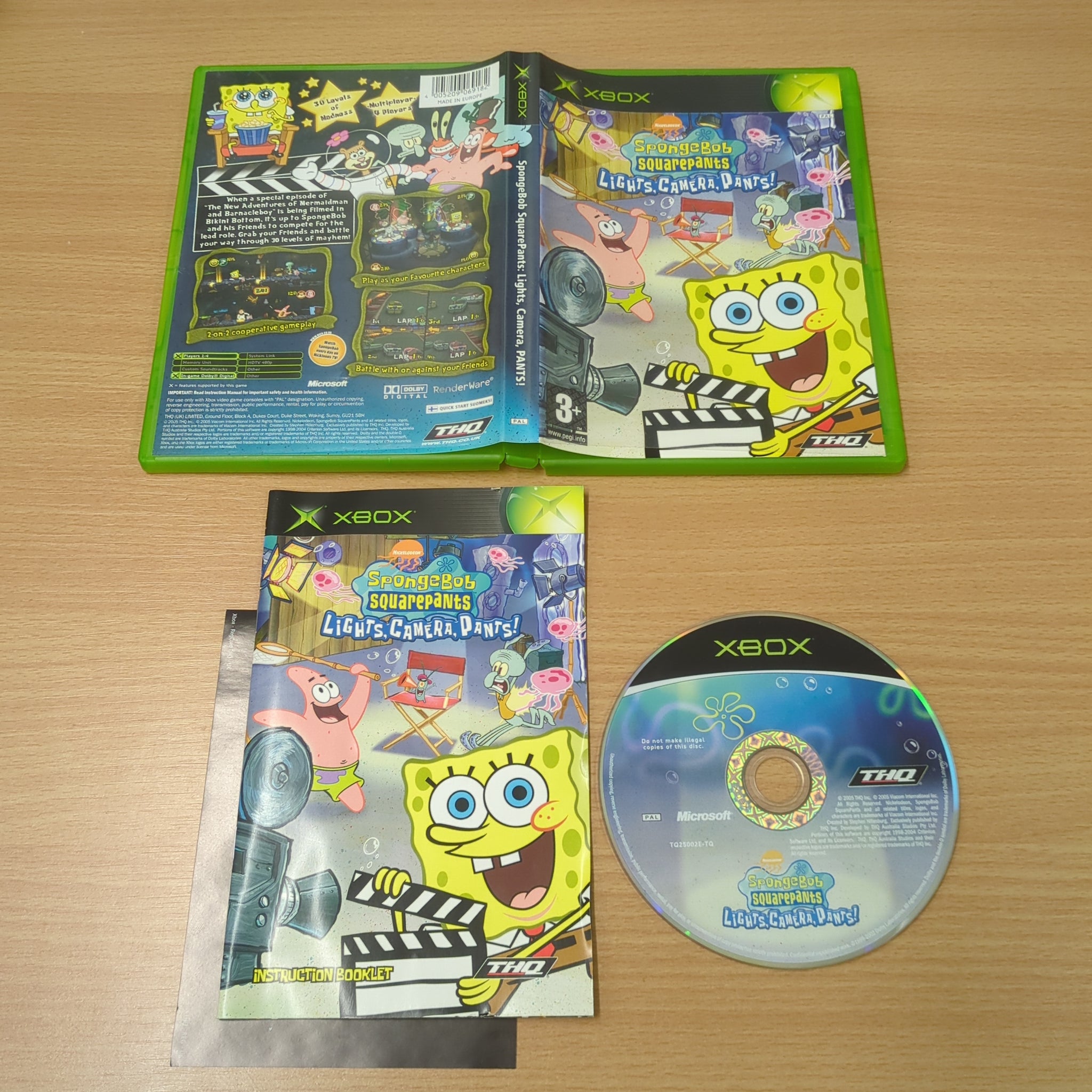 SpongeBob SquarePants: Lights, Camera, Pants! original Xbox game