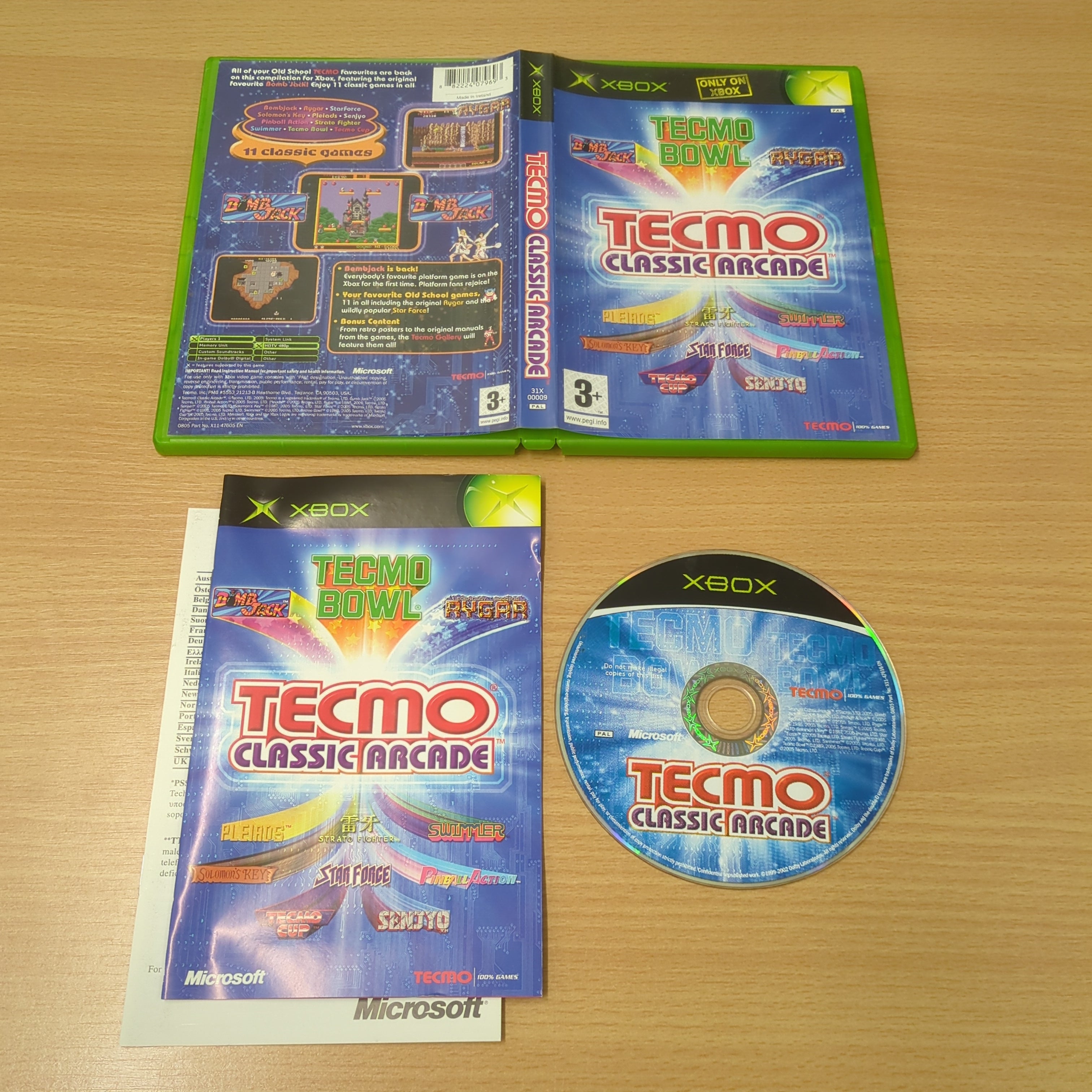 Tecmo Classic Arcade original Xbox game