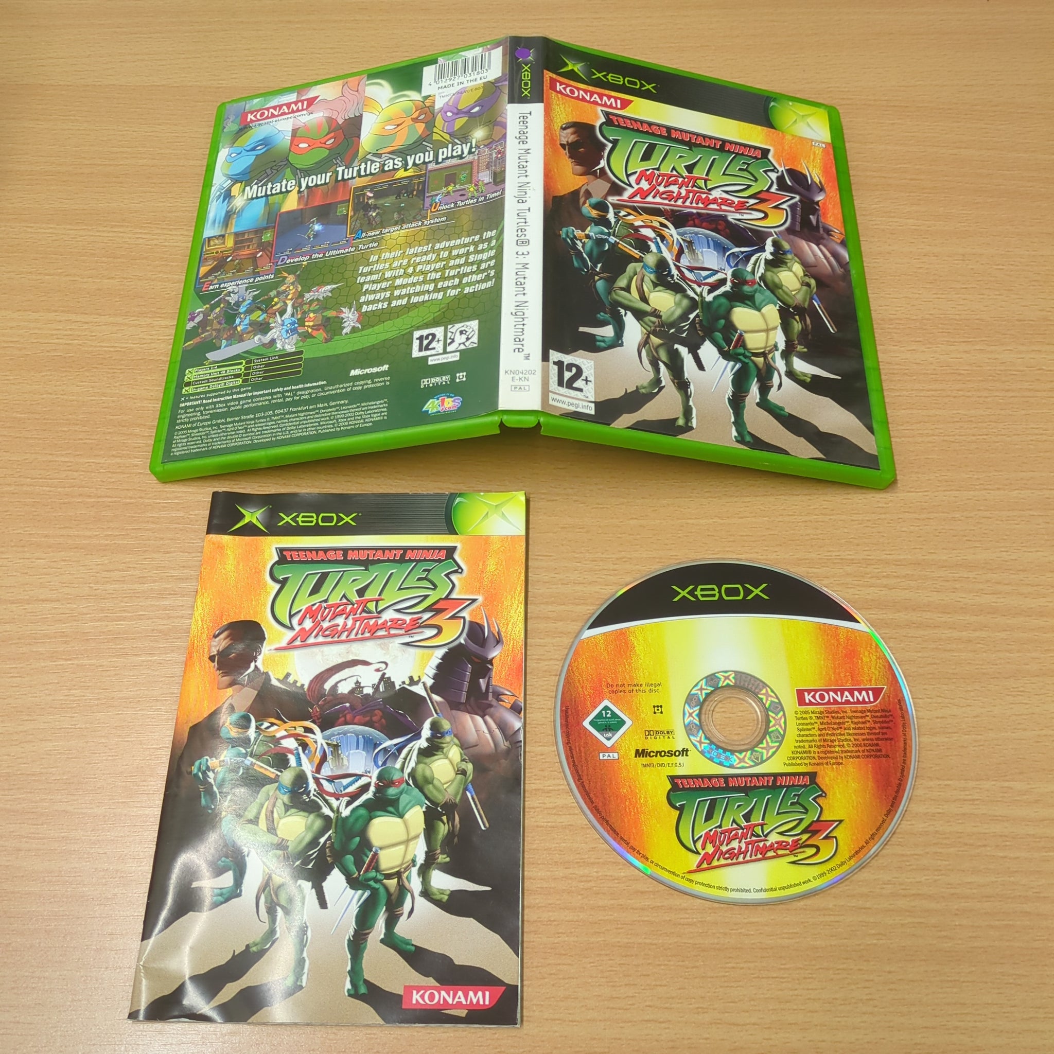 Teenage Mutant Ninja Turtles 3: Mutant Nightmare original Xbox game