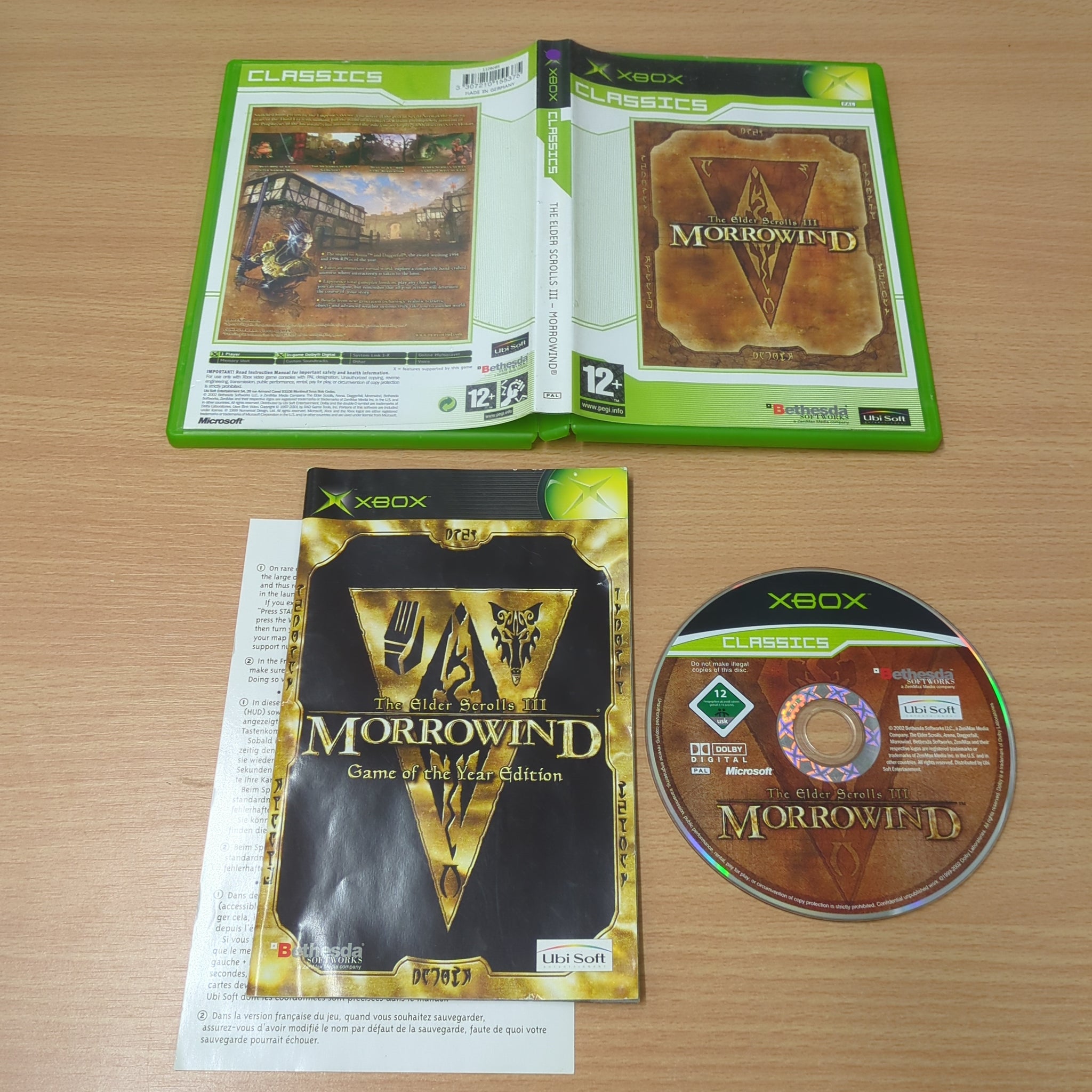 The Elder Scrolls III Morrowind Classics original Xbox game