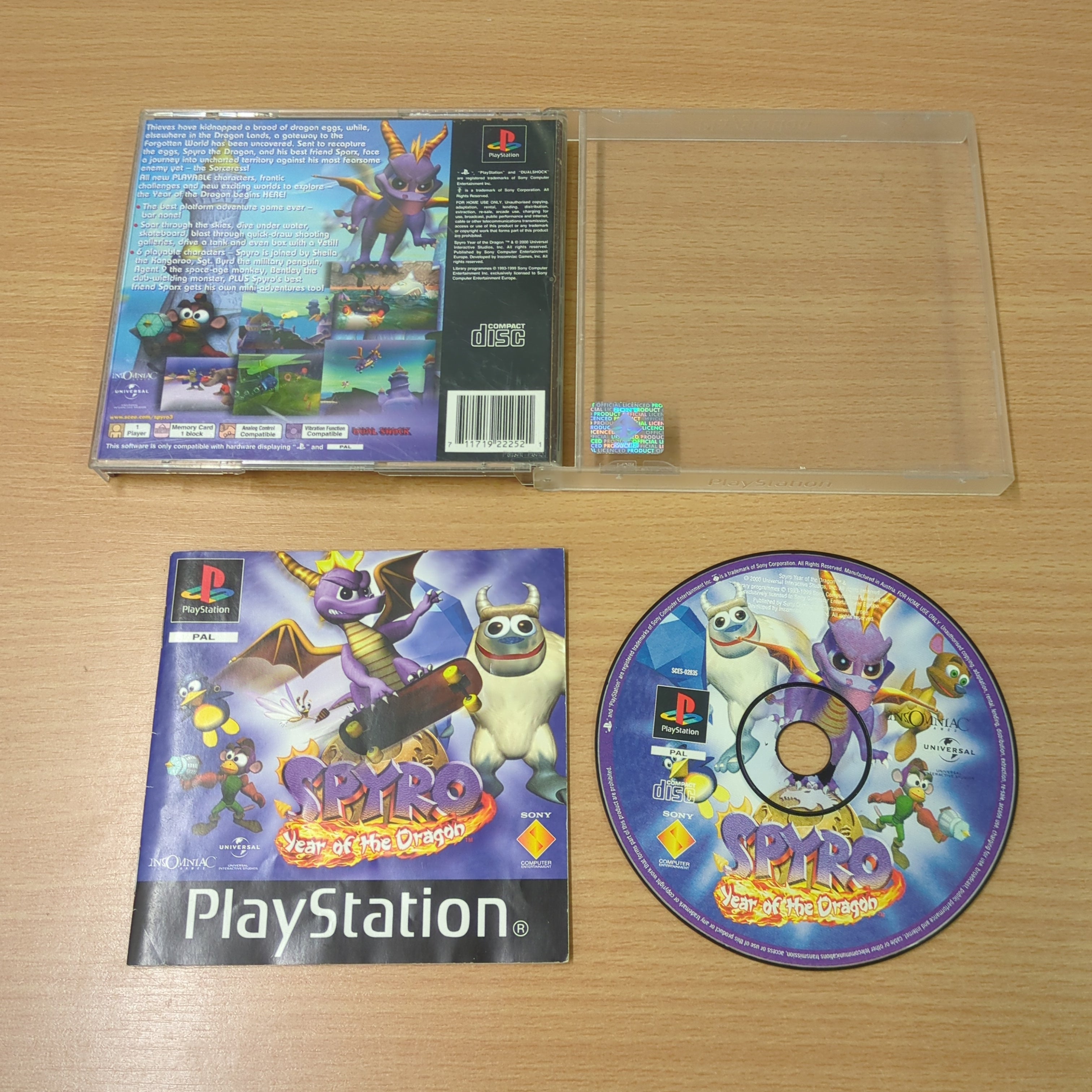 Spyro Year of the Dragon Sony PS1 game