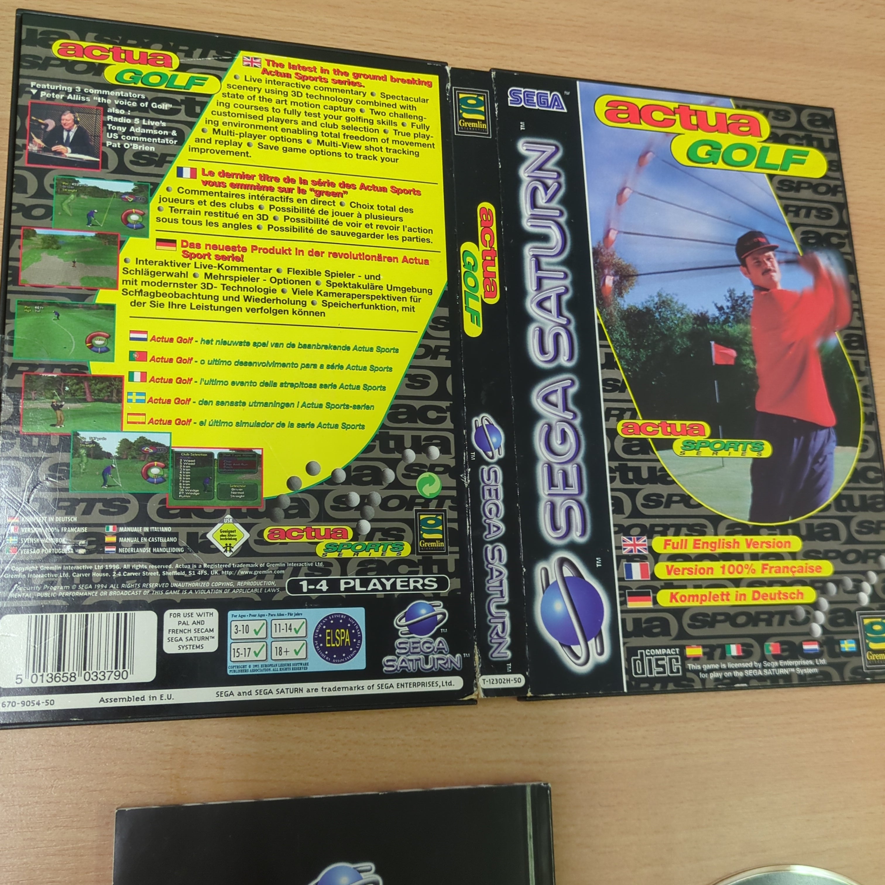Actua Golf Sega Saturn game