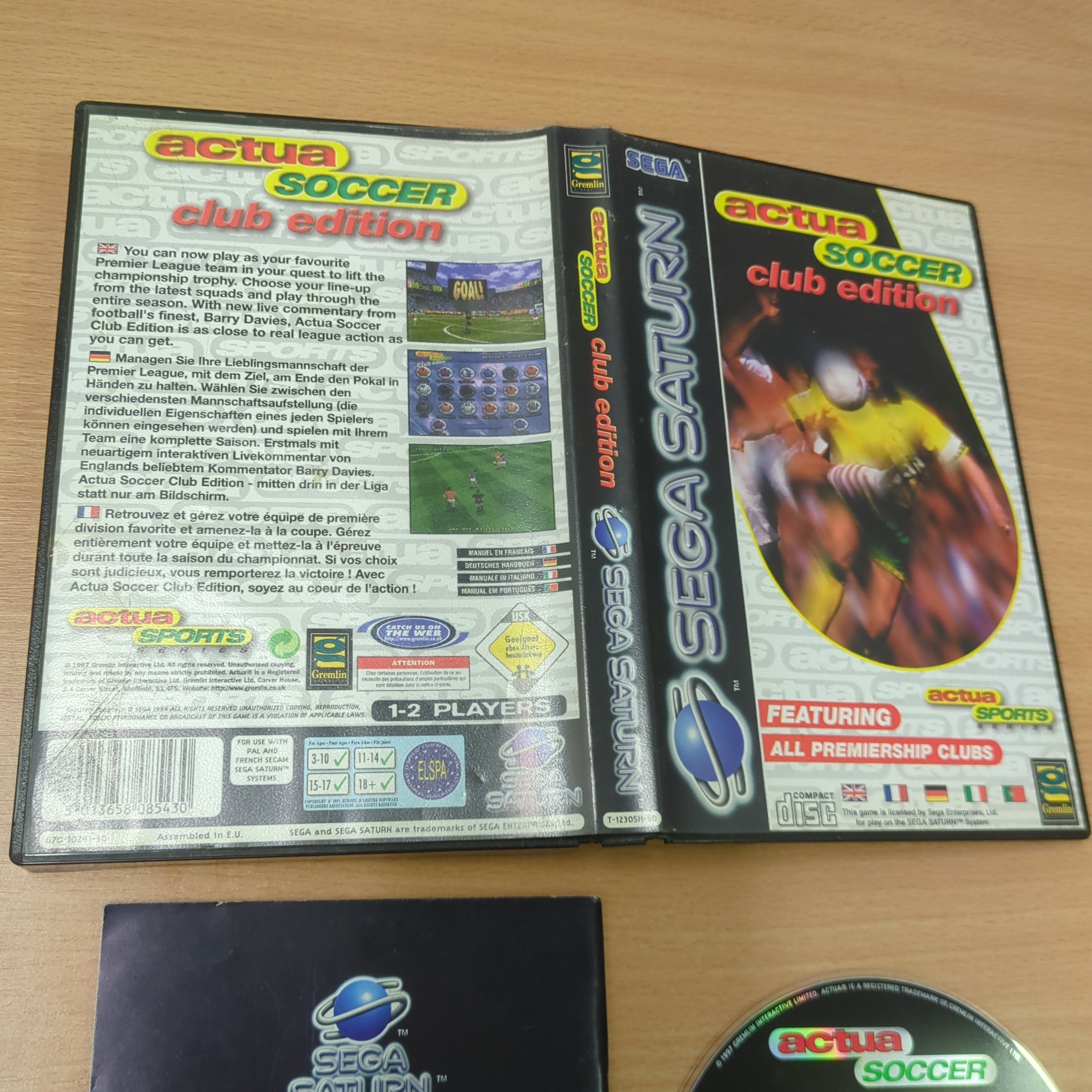 Actua Soccer: Club Edition Sega Saturn game