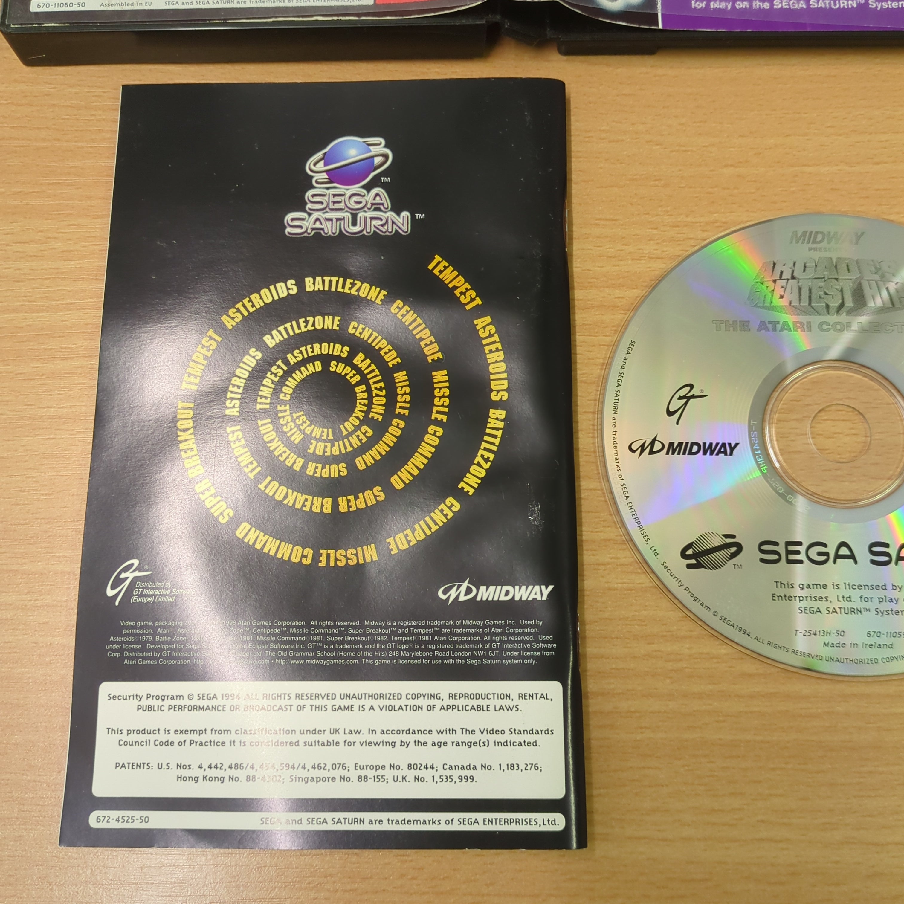 Arcade's Greatest Hits - The Atari Collection 1 Sega Saturn game