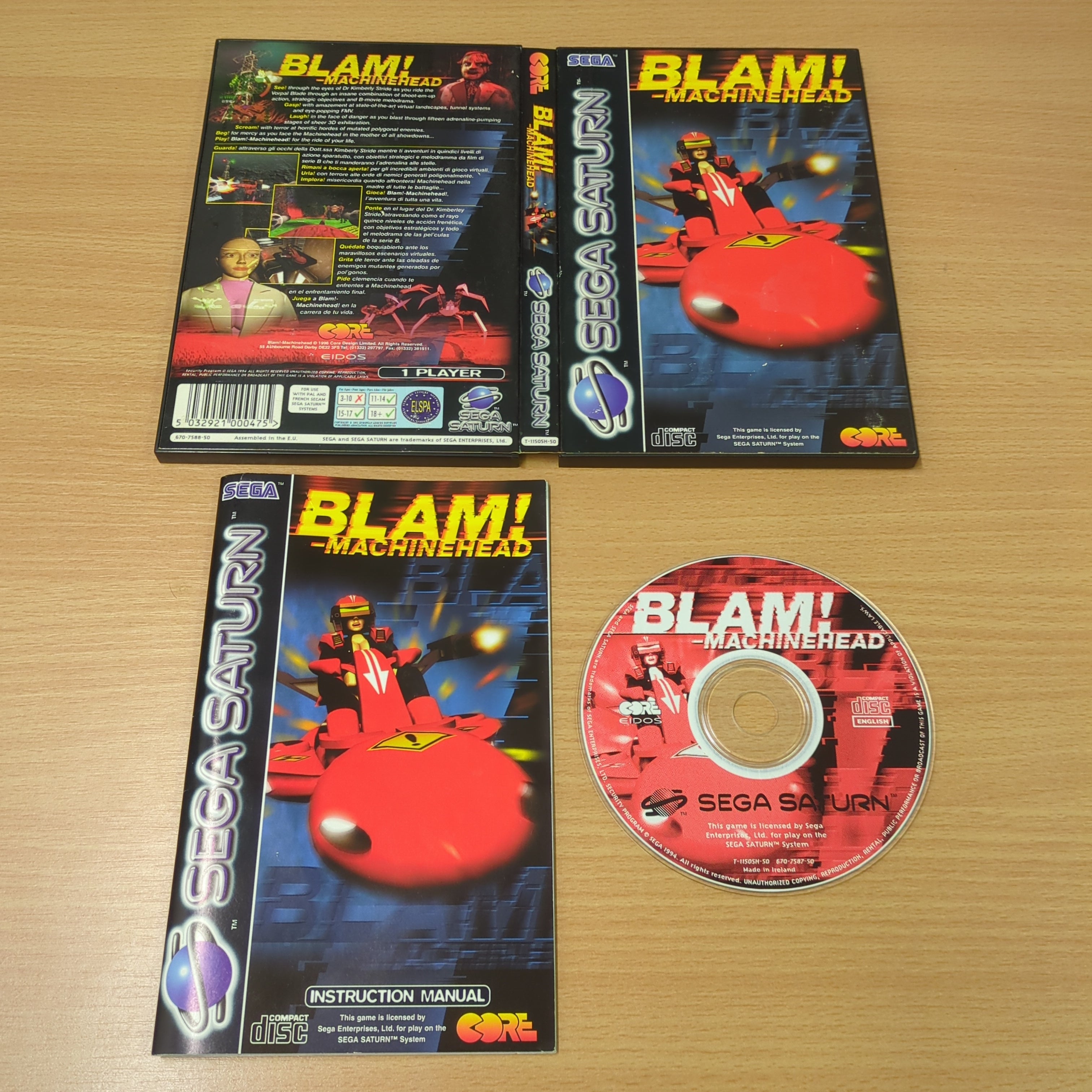 Blam! Machinehead Sega Saturn game