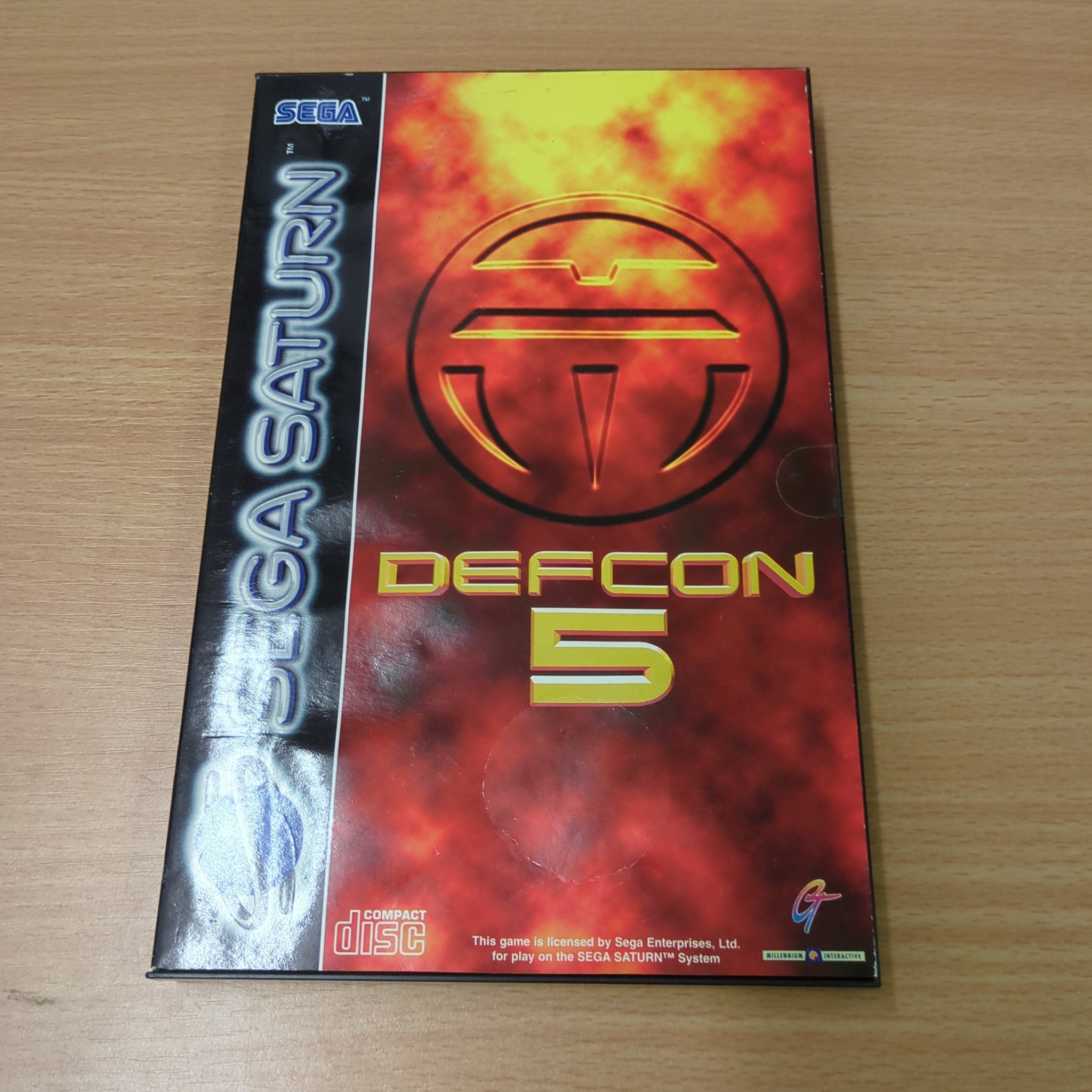 Defcon 5 Sega Saturn game SEALED sticker seal intact