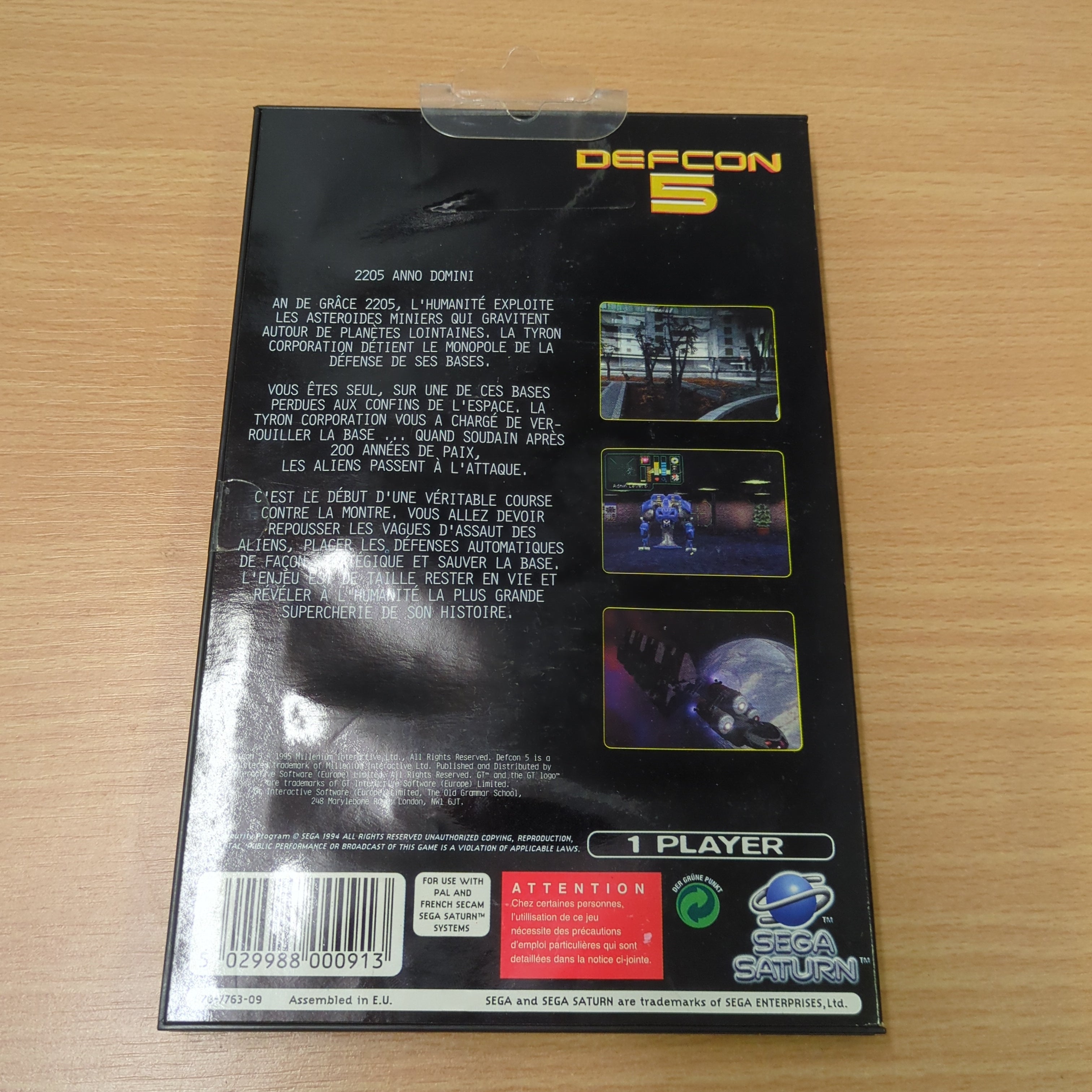 Defcon 5 Sega Saturn game SEALED sticker seal intact