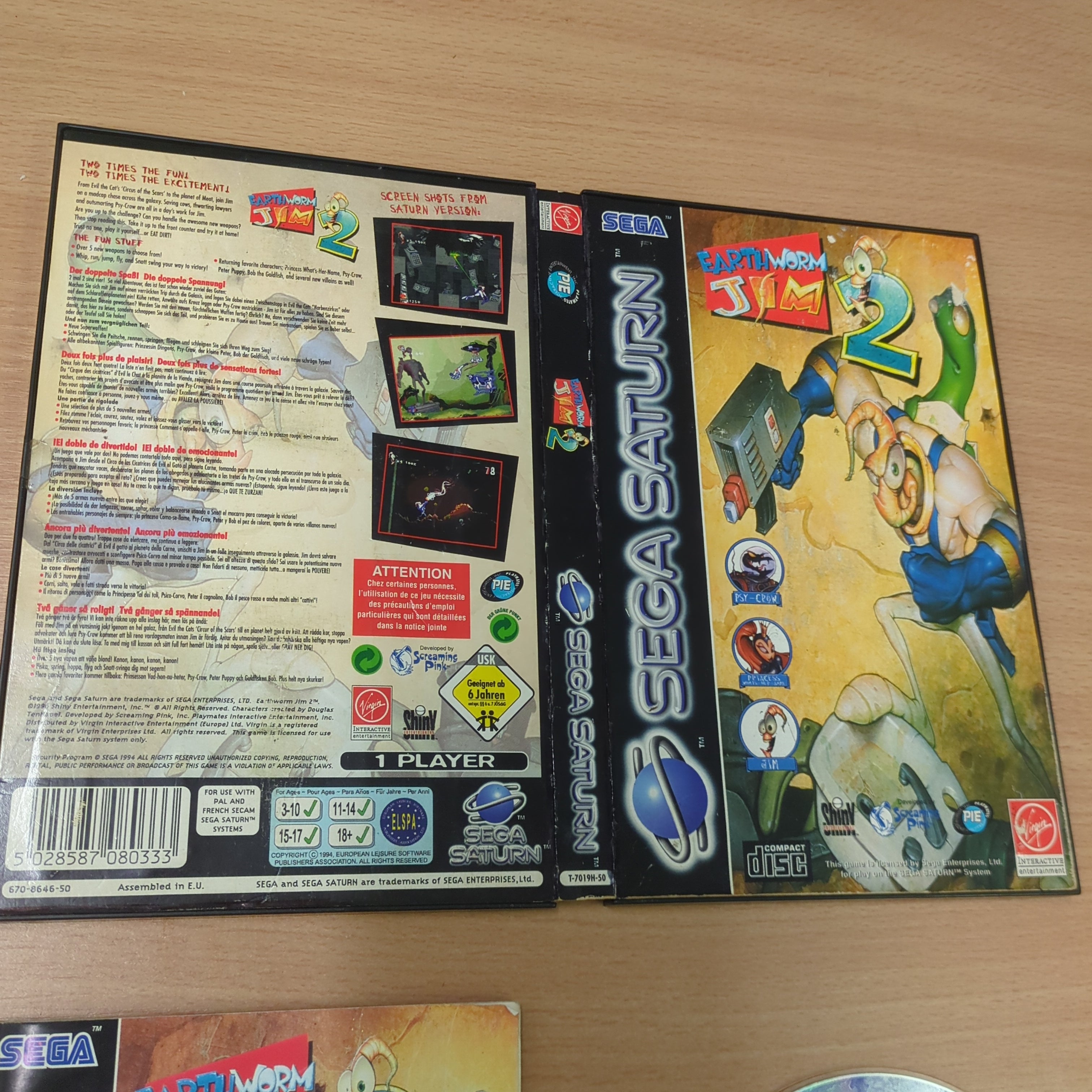 Earthworm Jim 2 Sega Saturn game