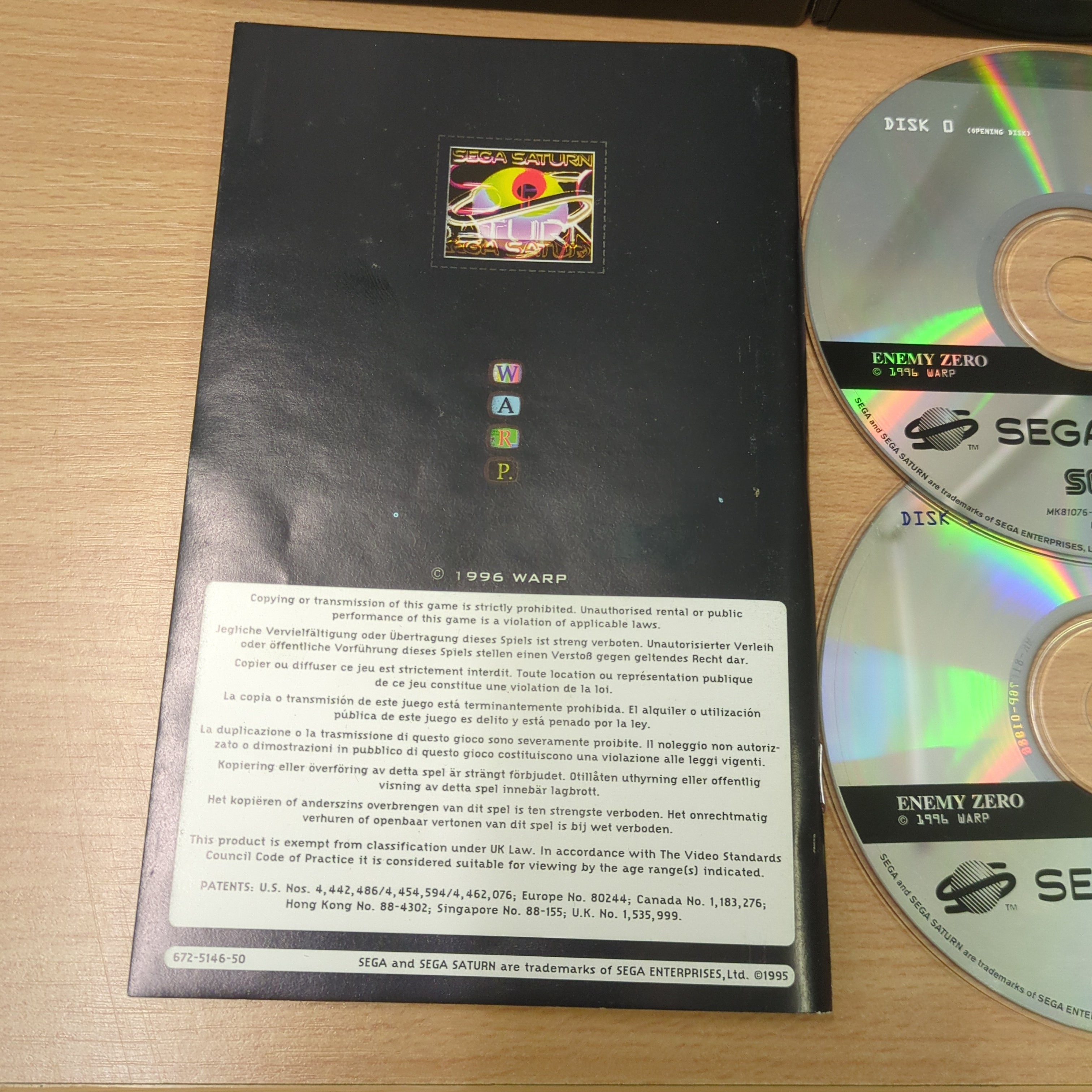 Enemy Zero Sega Saturn game with custom slip case