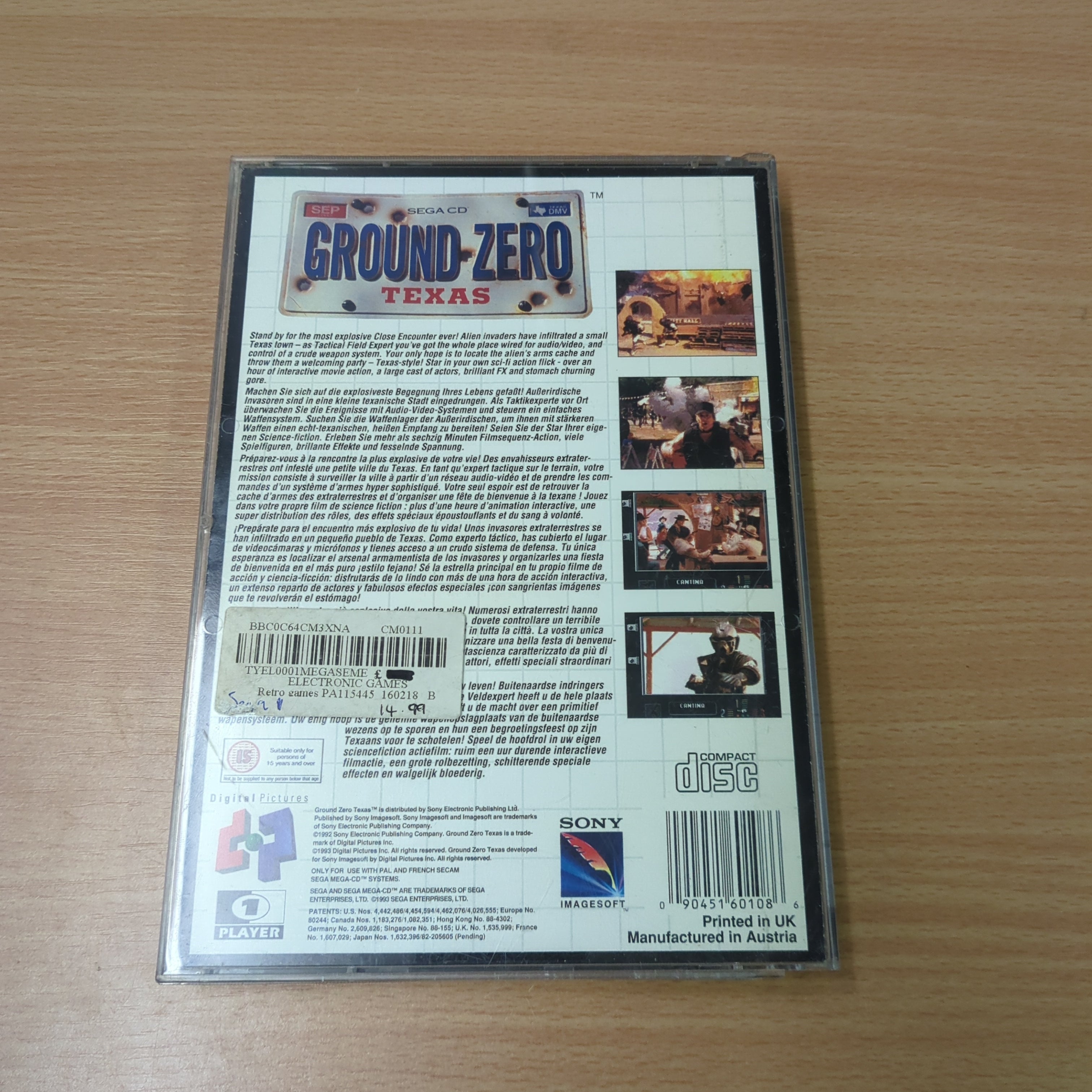 Ground Zero: Texas Sega Mega CD game