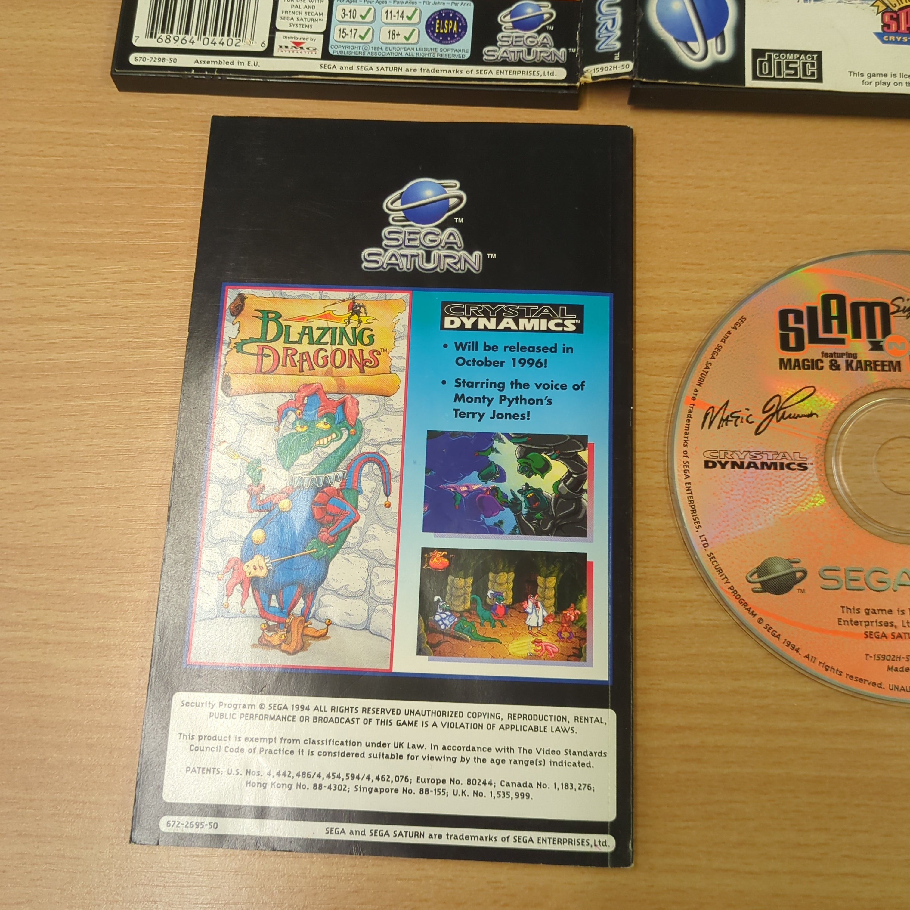 Slam 'N Jam 96 Featuring Magic & Kareem Sega Saturn game