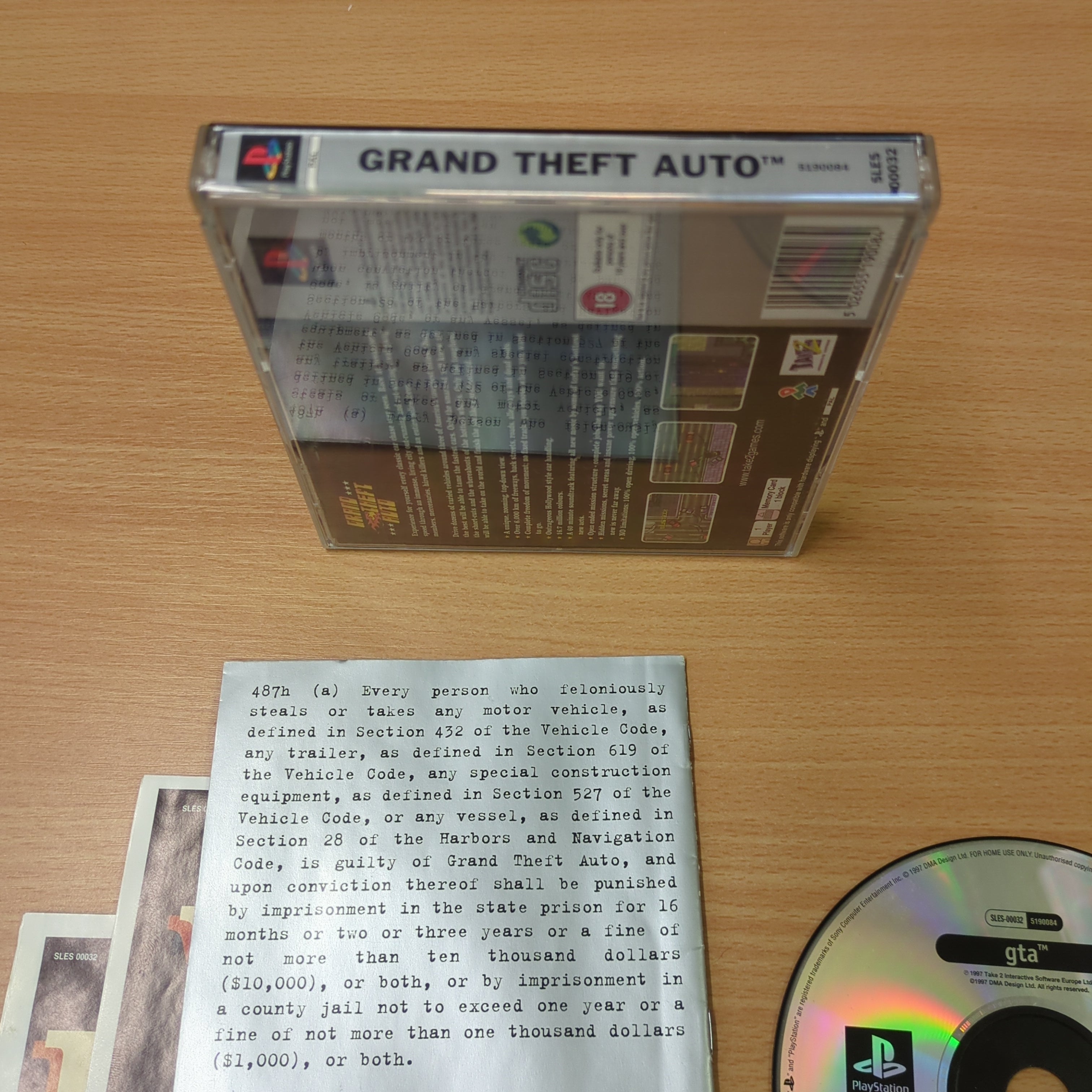 Grand Theft Auto Platinum Sony PS1 game