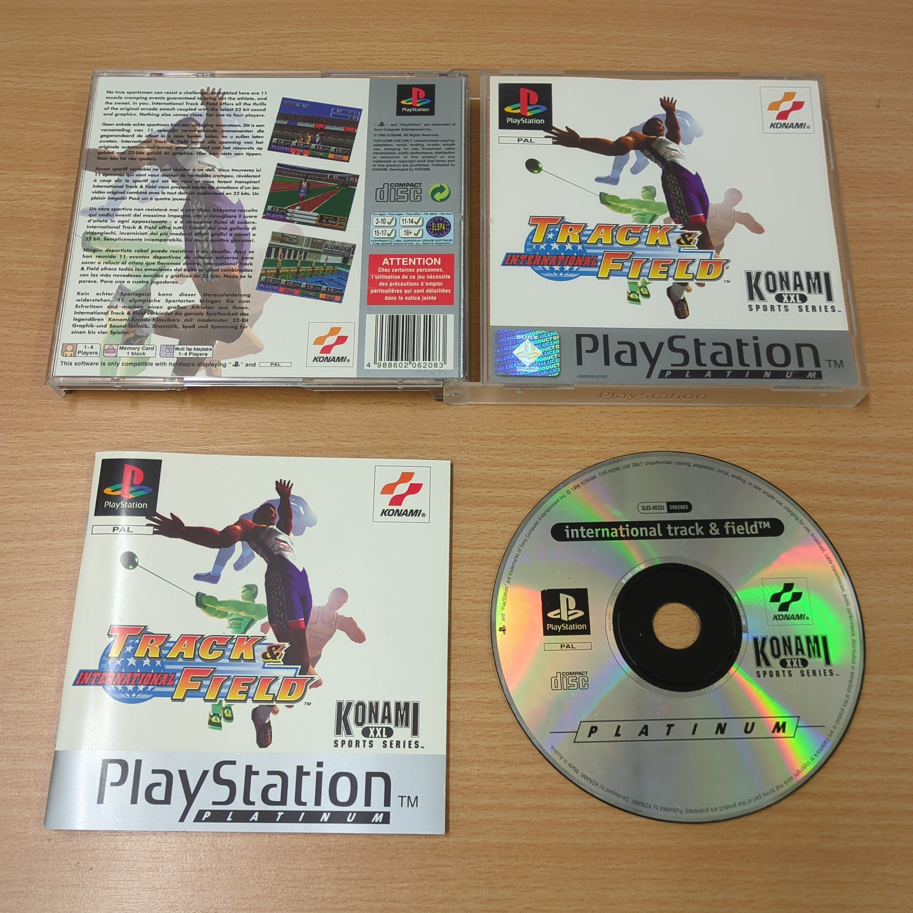 International Track & Field Platinum Sony PS1 game