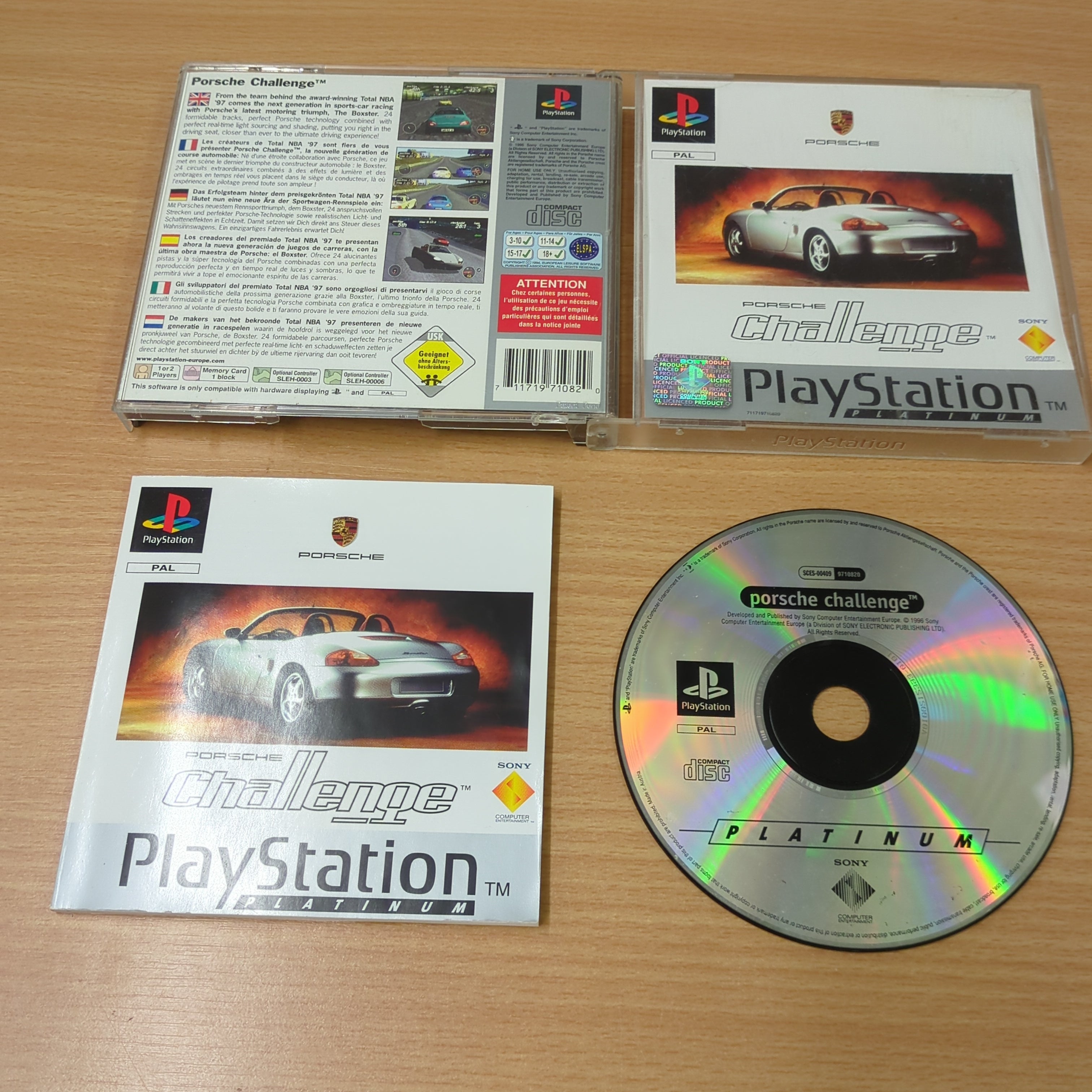 Porsche Challenge Platinum Sony PS1 game