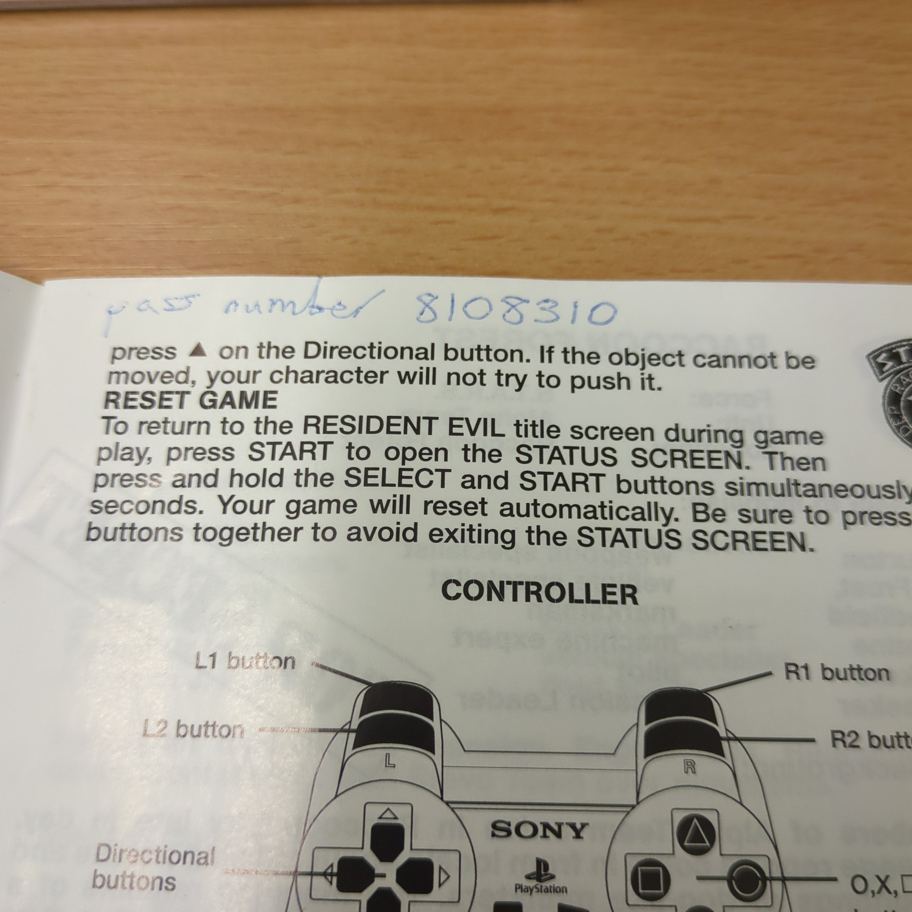 Resident Evil Platinum Sony PS1 game