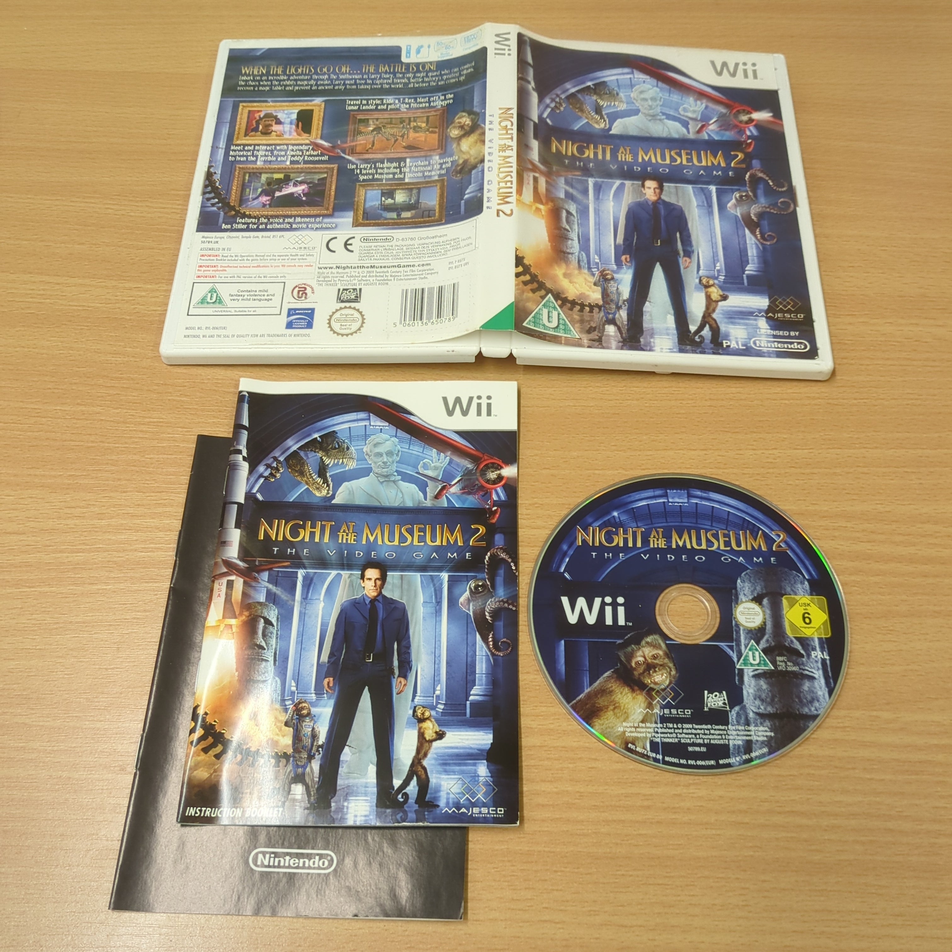 Night at the Museum 2 The Video Game Nintendo Wii game