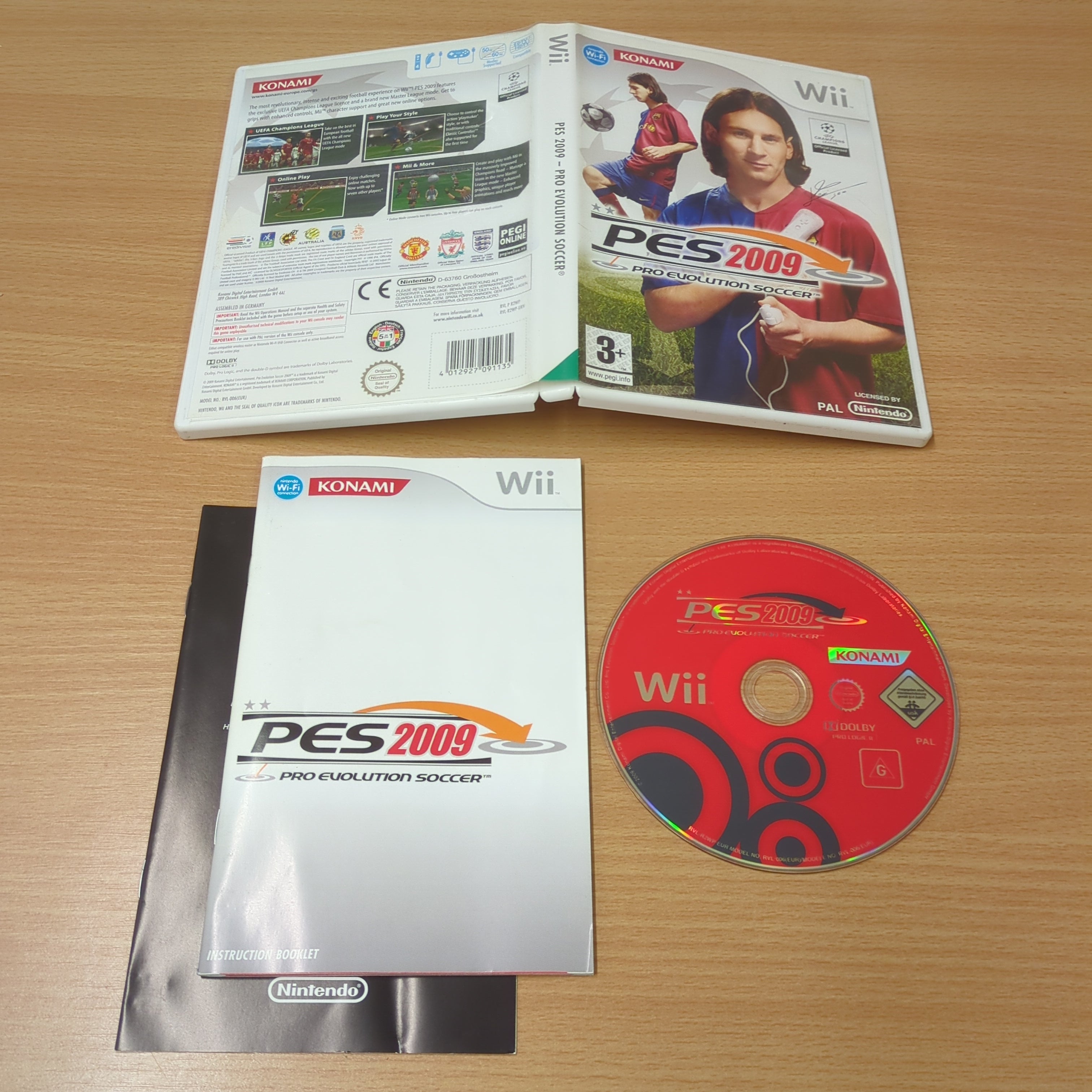 PES 2009 Pro Evolution Soccer Nintendo Wii game