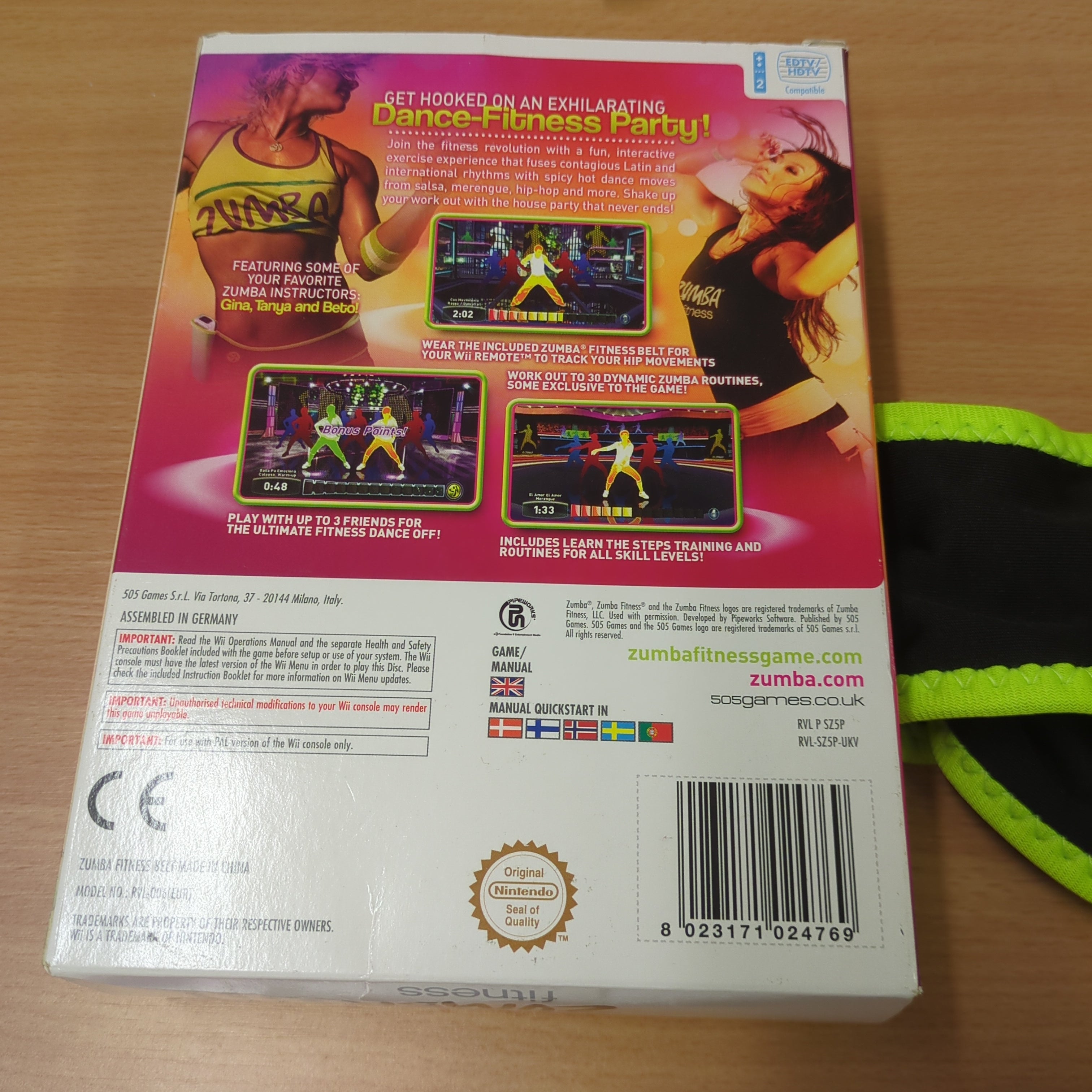 Zumba Fitness: Join the Party (Fitness Belt Big Box) Nintendo Wii game