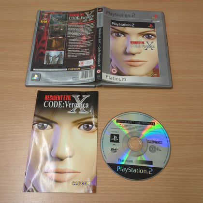 Resident Evil Code Veronica X Platinum Sony PS2 game plus Devil May Cry demo