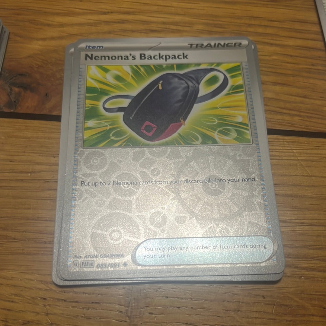 Paldean Fates: Nemona's Backpack [Reverse Holo] #83