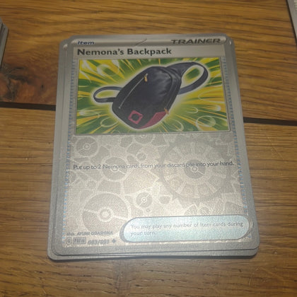 Paldean Fates: Nemona's Backpack [Reverse Holo] #83